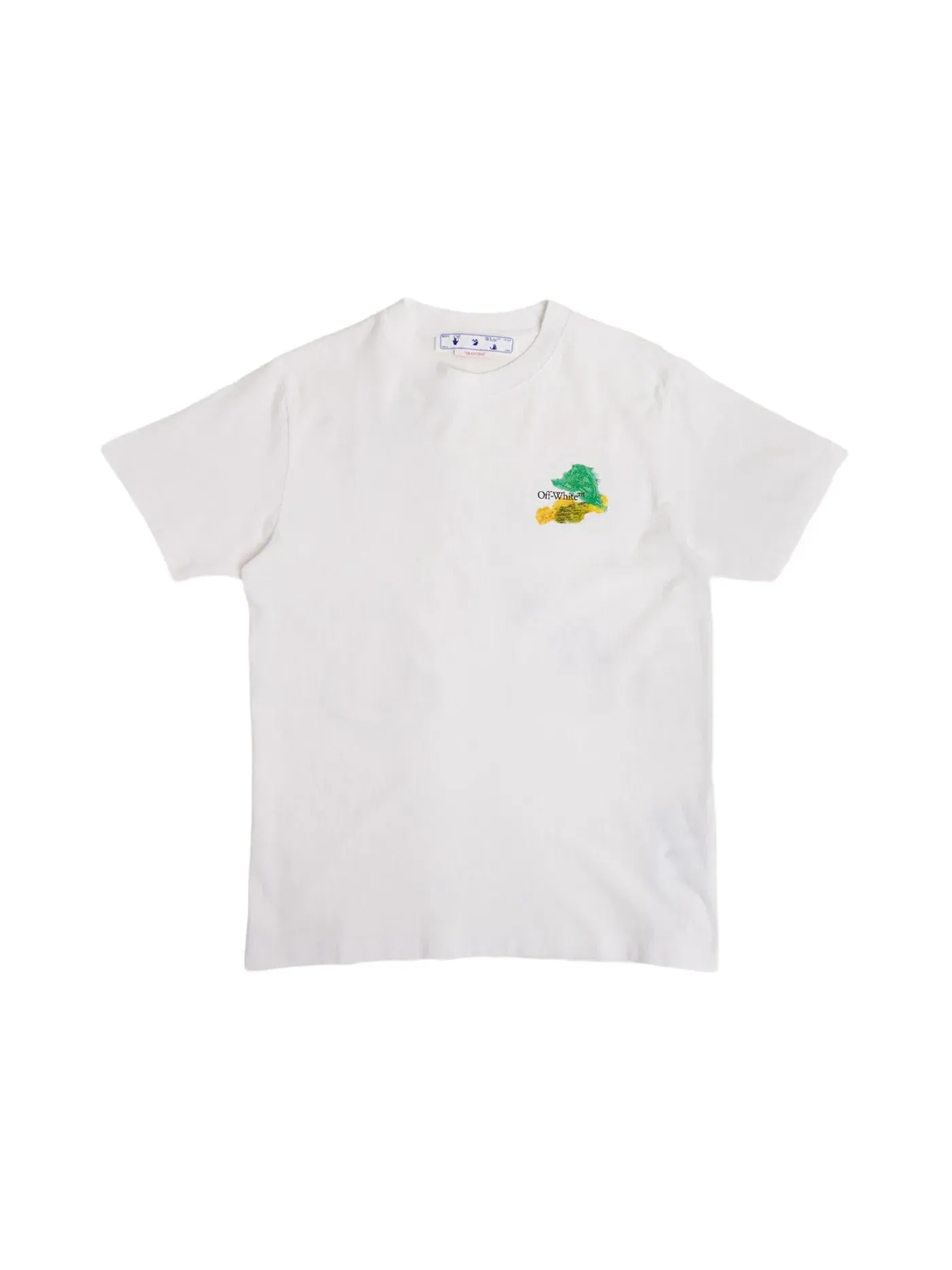 Мужская футболка с принтом Brush Arrows Slim Skate S/S Tee OFF-WHITE — изображение 1 из 2, белый/мульти