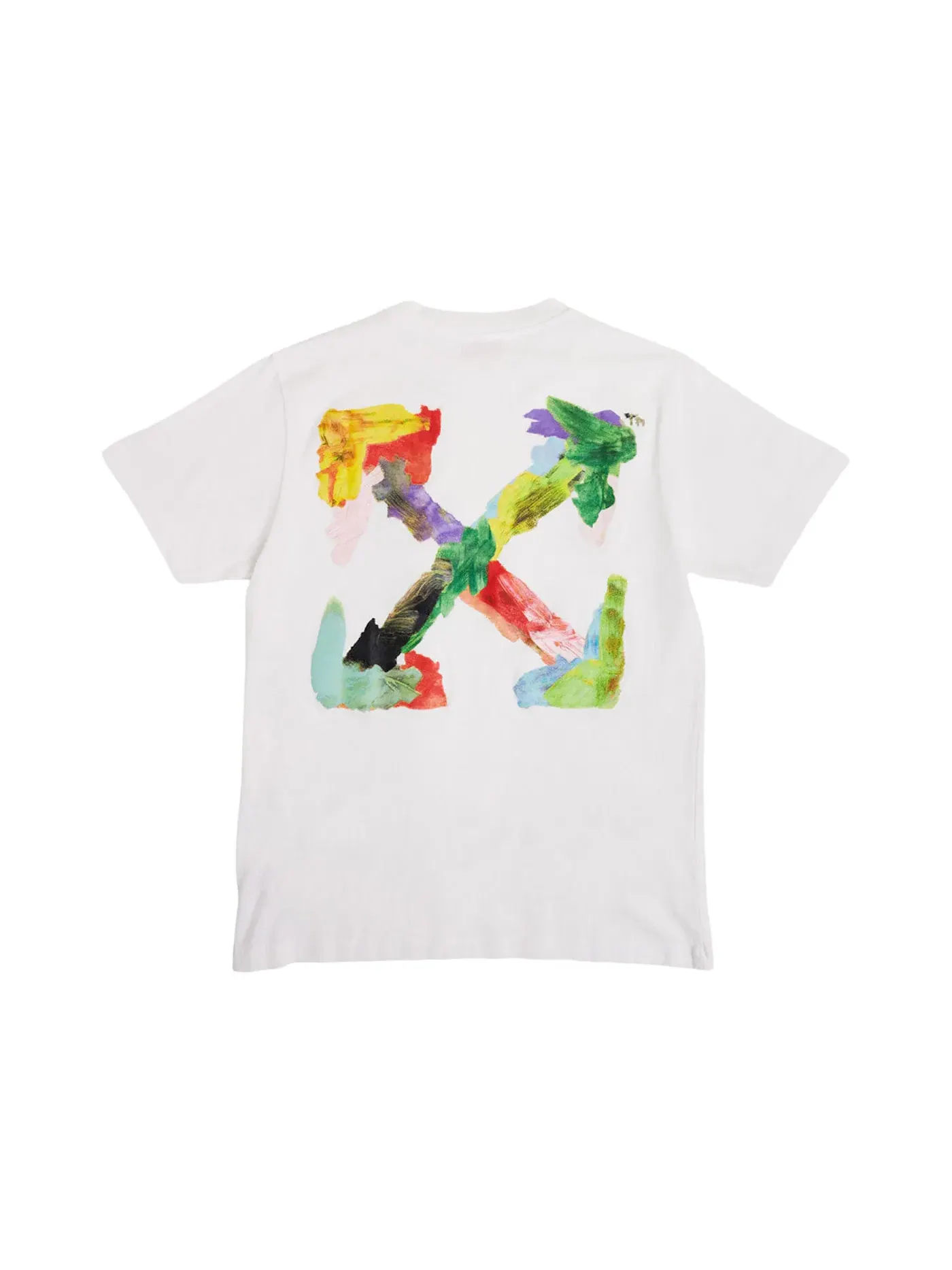 Мужская футболка с принтом Brush Arrows Slim Skate S/S Tee OFF-WHITE — изображение 2 из 2, белый/мульти