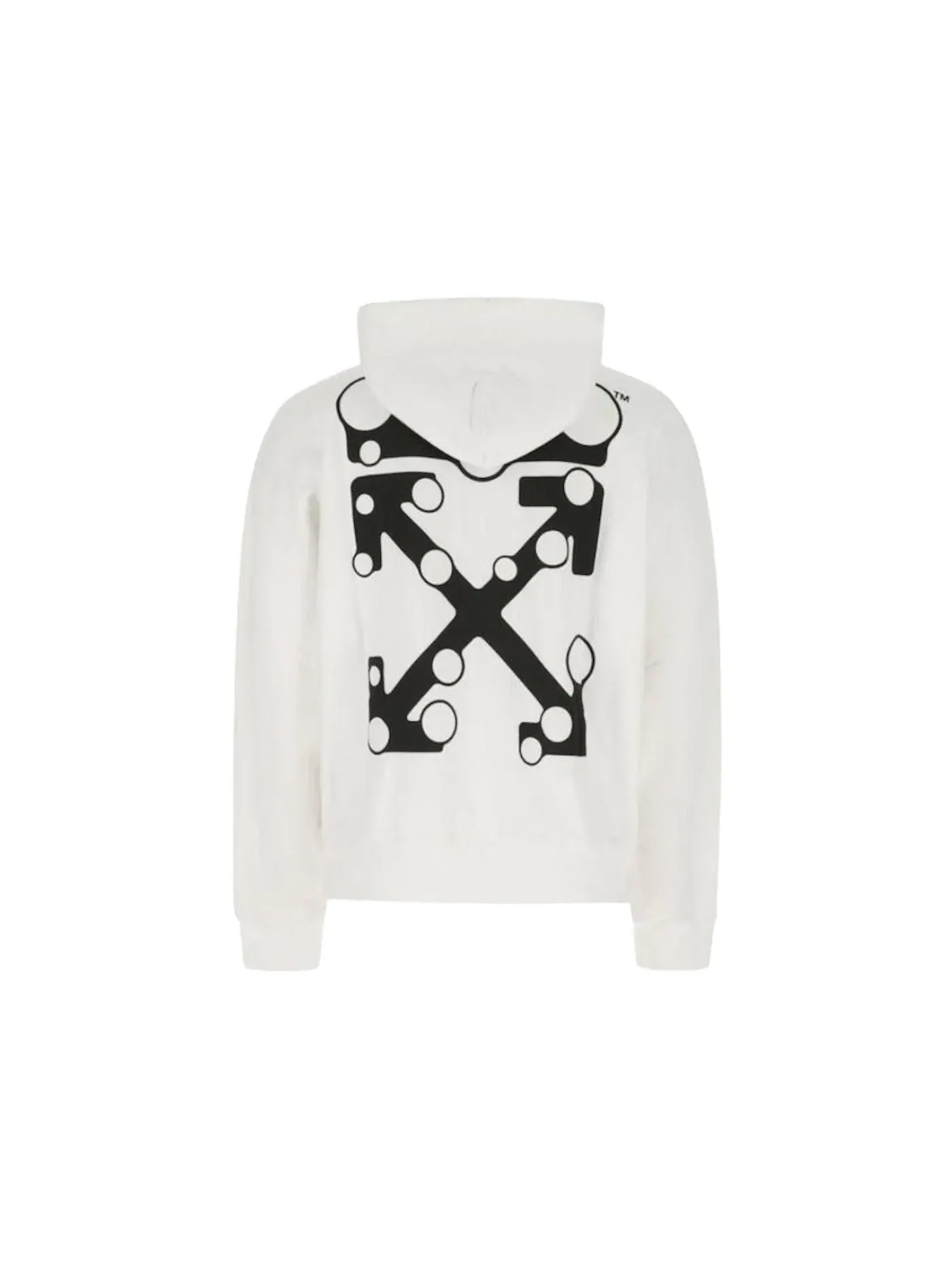 Мужской худи с принтом Bubble Arrows OFF-WHITE — изображение 2 из 2, белый черный