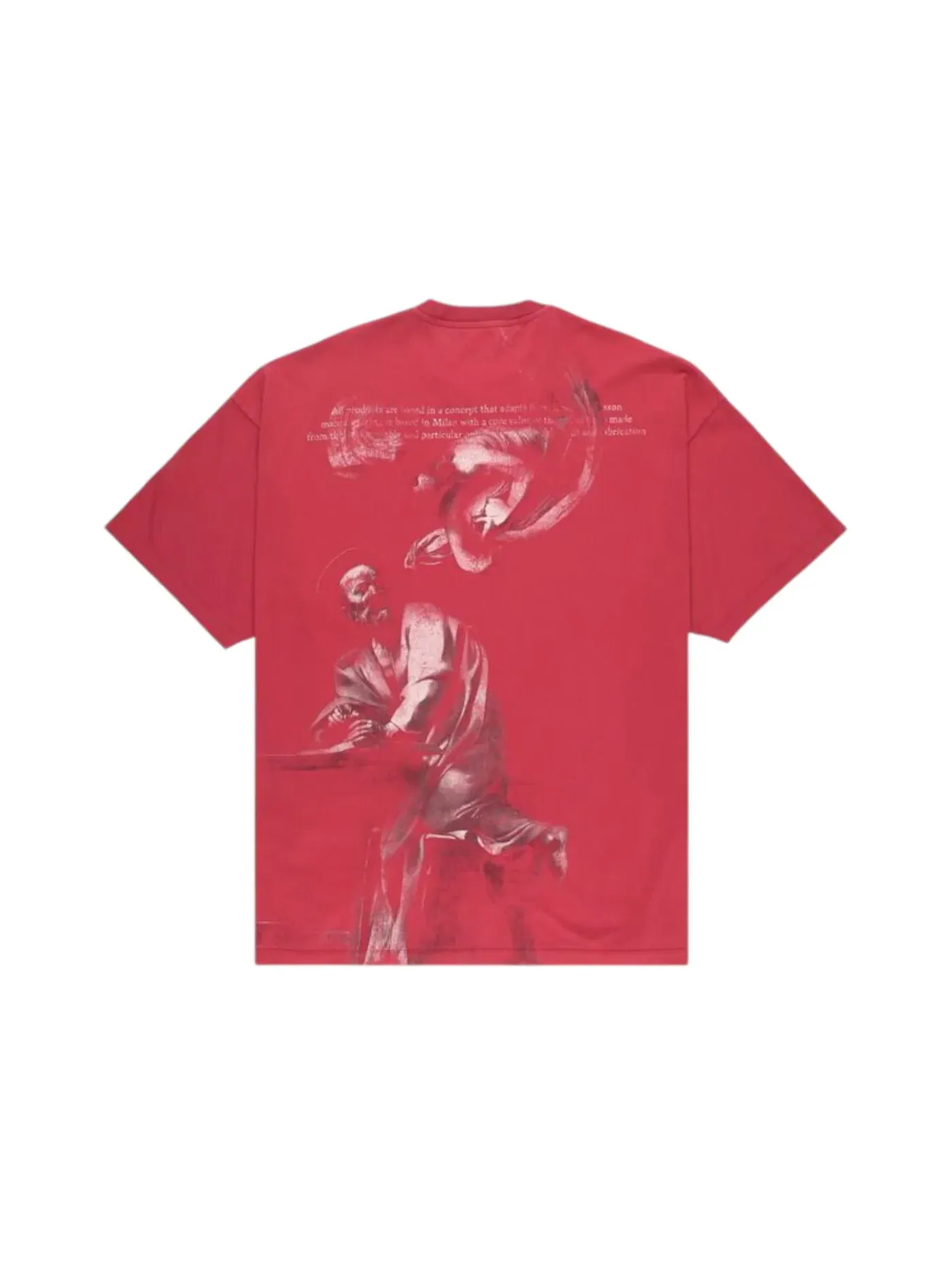 Мужская футболка с принтом Bw S.Matthew Over OFF-WHITE — изображение 2 из 2, красный