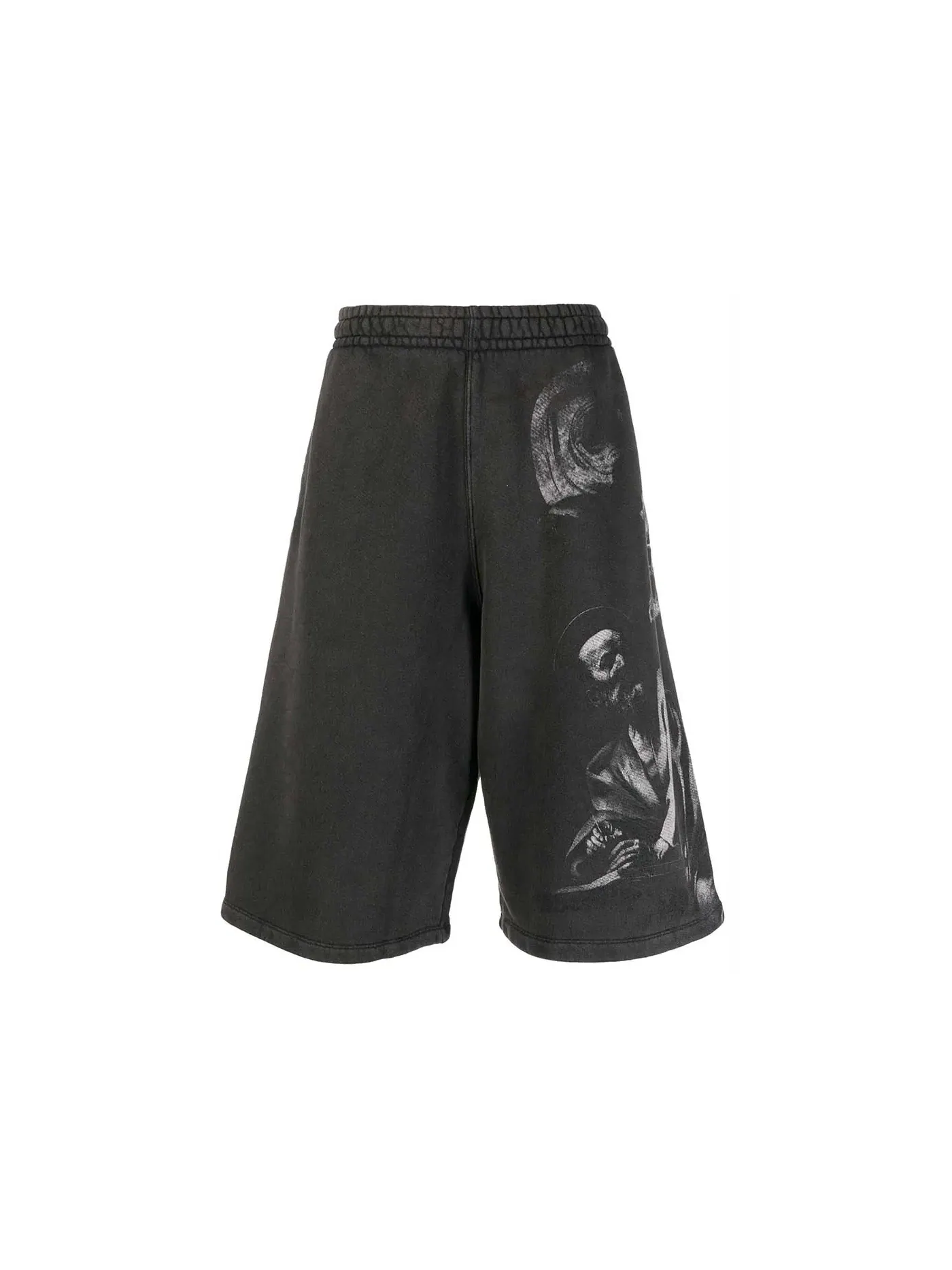 Мужские шорты с принтом Sweatshorts OFF-WHITE — изображение 1 из 1, черный