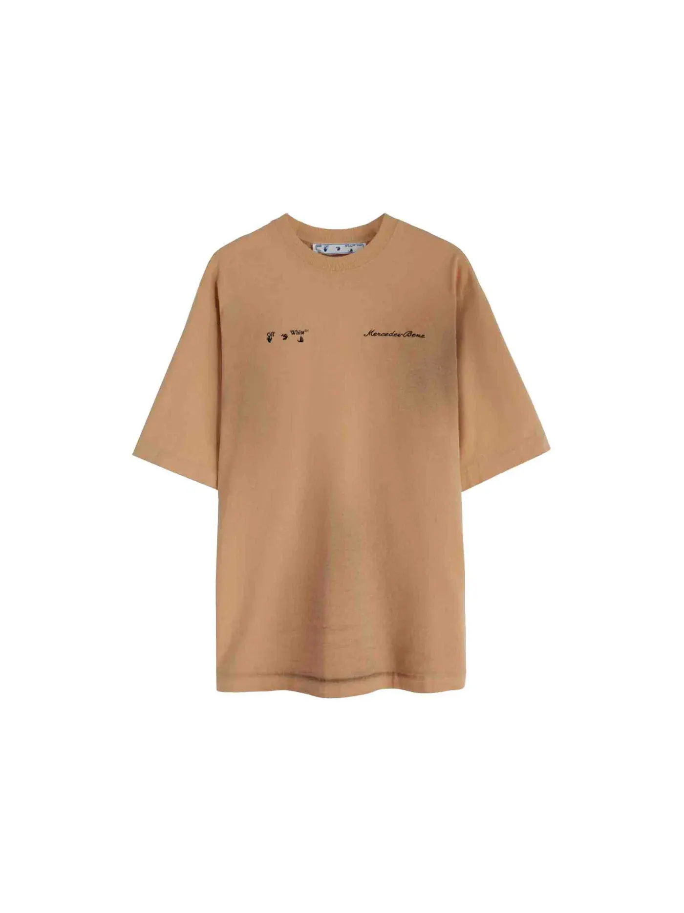 Мужская футболка с коротким рукавом OFF-WHITE — изображение 1 из 3, бежевый