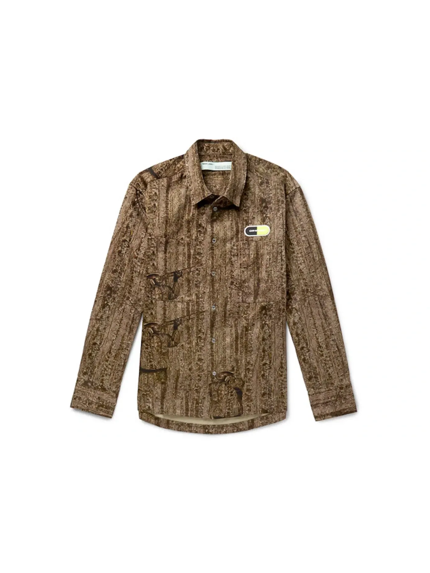 Мужская рубашка с камуфляжным принтом Overshirt OFF-WHITE — изображение 1 из 3