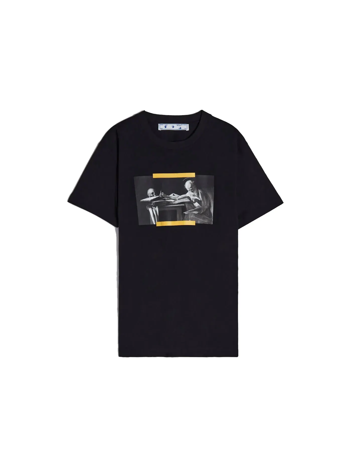 Мужская футболка с принтом S/S T-shirt OFF-WHITE — изображение 1 из 2, черный/желтый