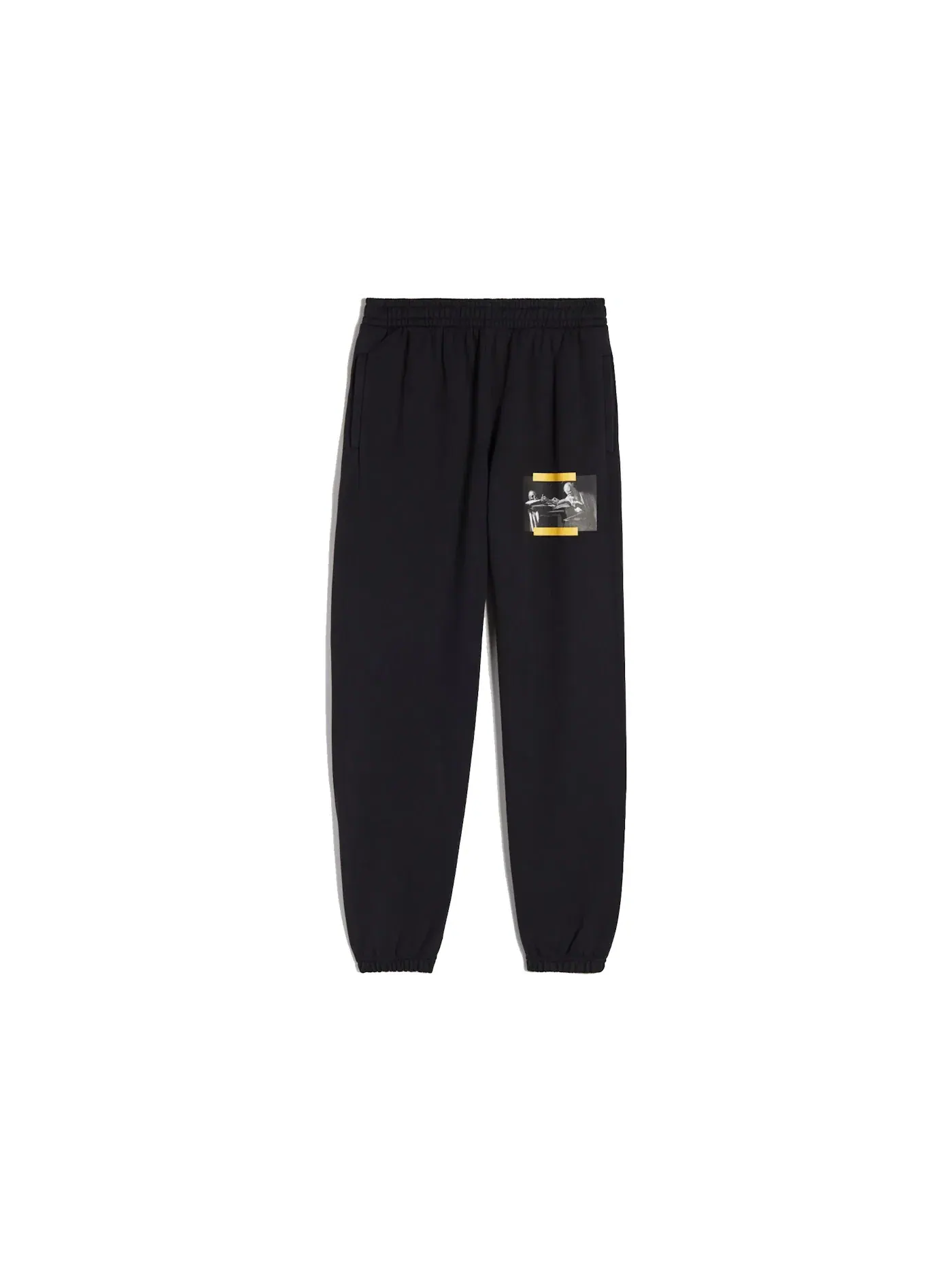 Мужские спортивные штаны с принтом Sweatpants OFF-WHITE — изображение 1 из 2, черный/желтый