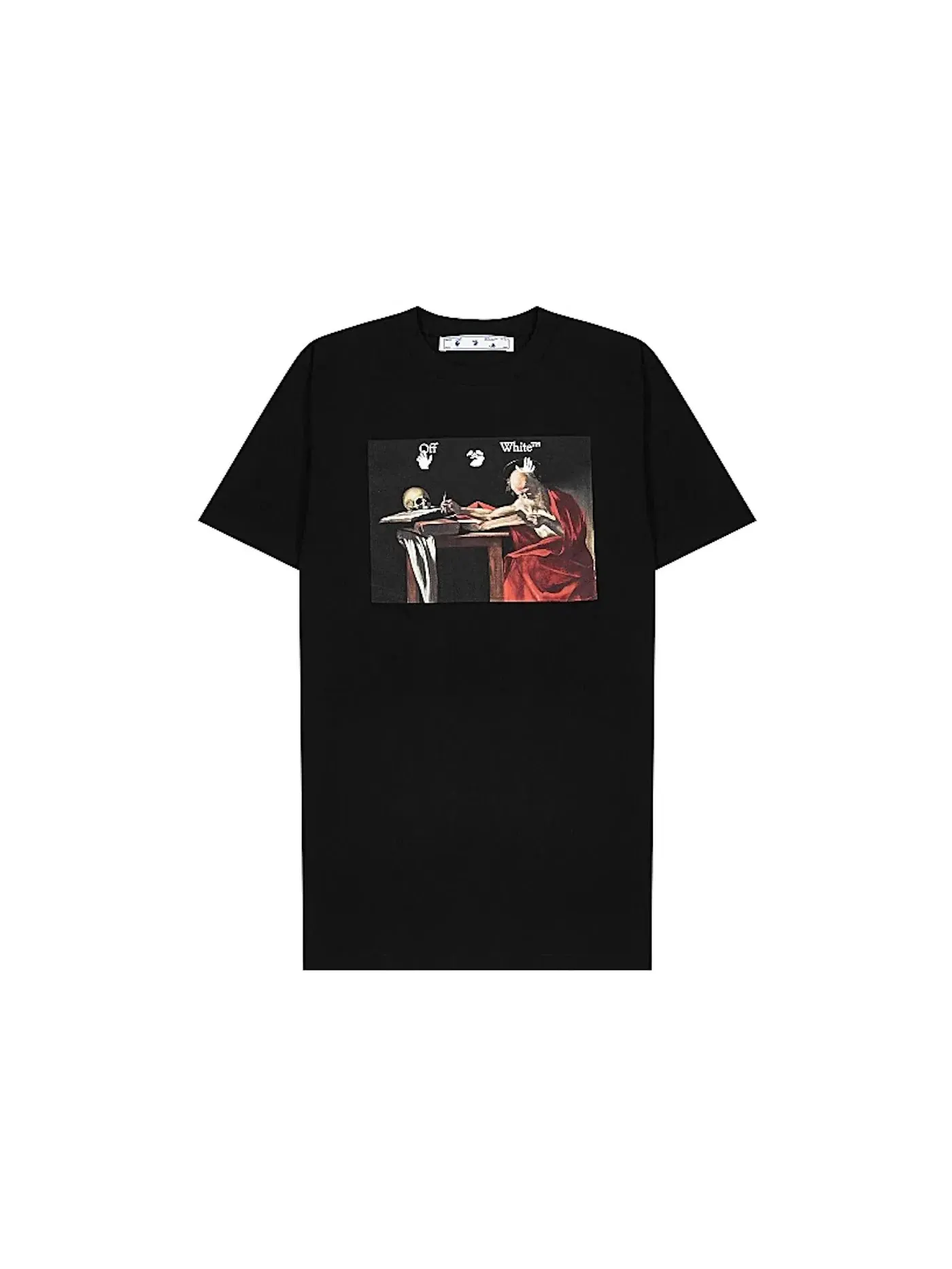 Мужская футболка с принтом OFF-WHITE Slim-Fit Caravaggio — изображение 1 из 2, черный
