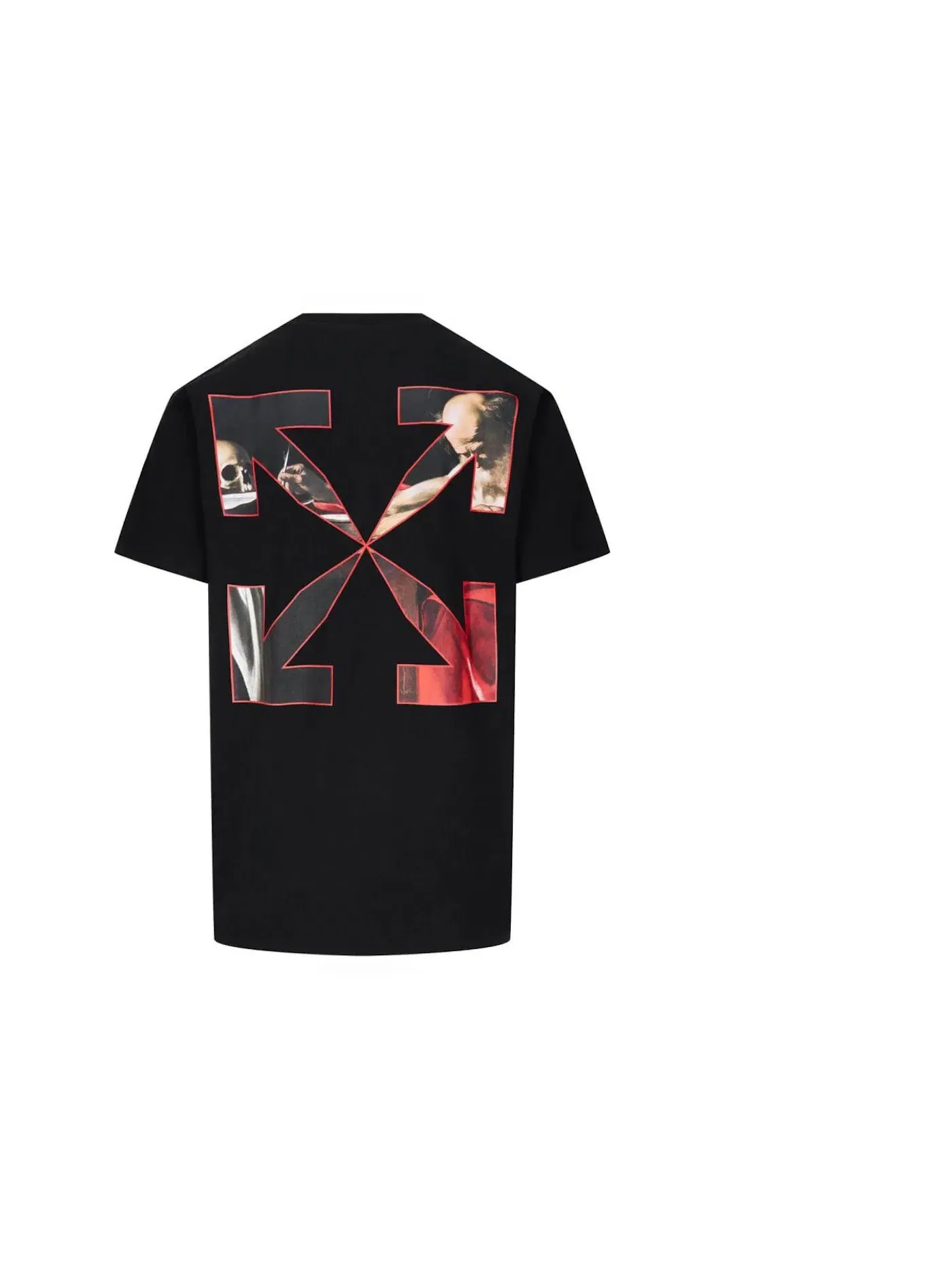 Мужская футболка с принтом OFF-WHITE Slim-Fit Caravaggio — изображение 2 из 2, черный