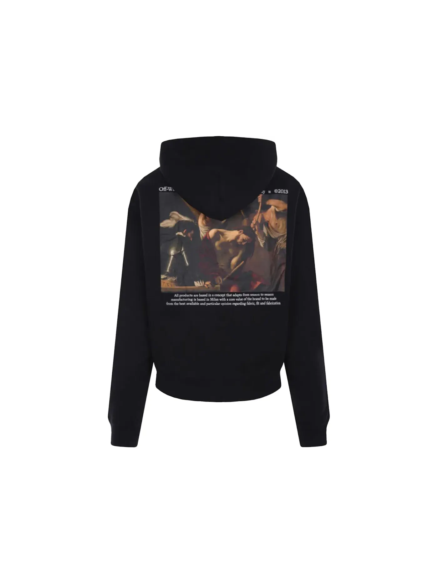 Мужской худи с принтом Caravaggio The Crowning With Thorns OFF-WHITE — изображение 2 из 2, черный мульти