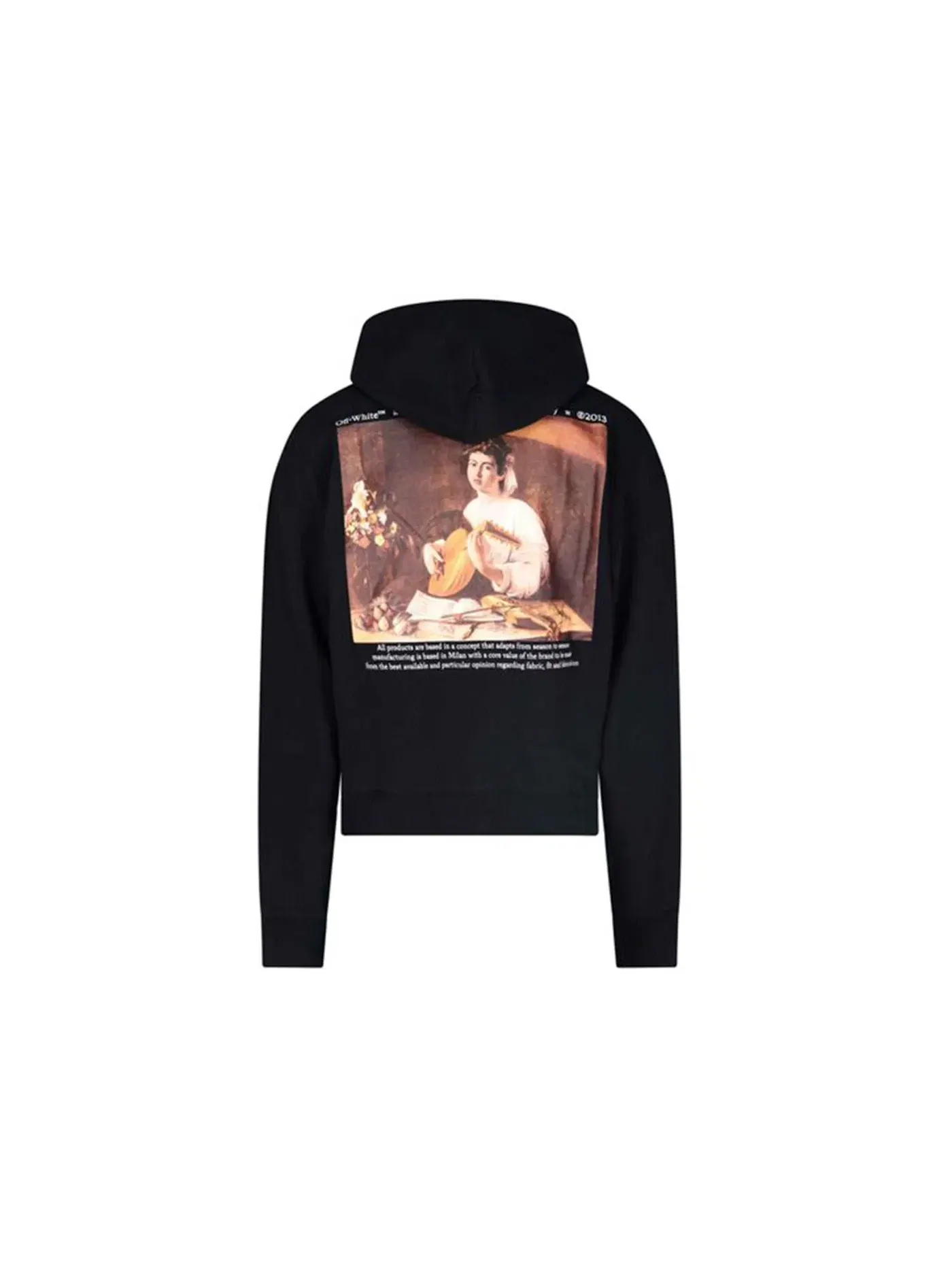 Мужской худи с принтом Caravaggio The Lute Player OFF-WHITE — изображение 2 из 2, черный/мульти