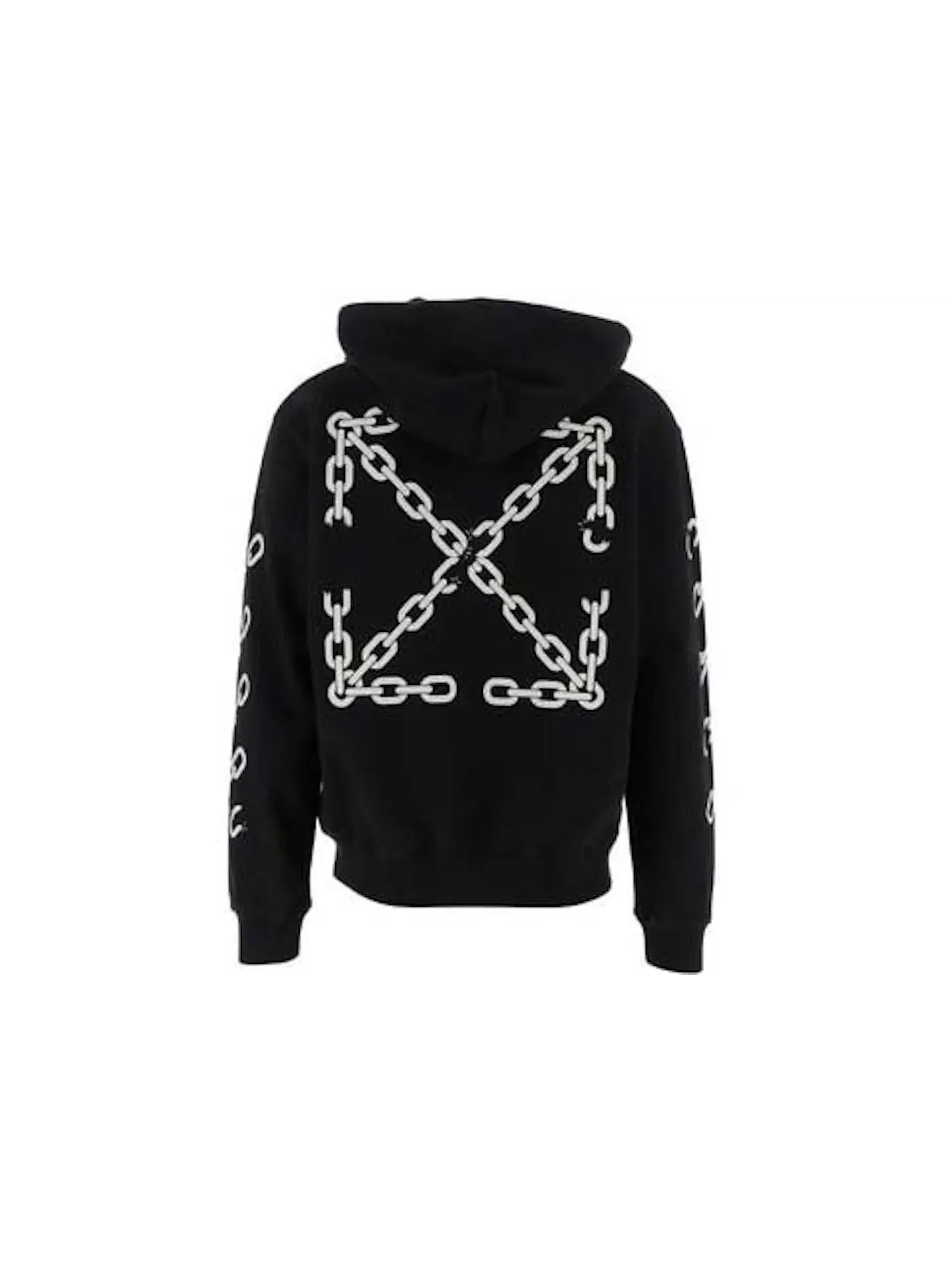 Мужское худи с молнией Chain Arrow Slim Zip Hoodie OFF-WHITE — изображение 2 из 2, черный