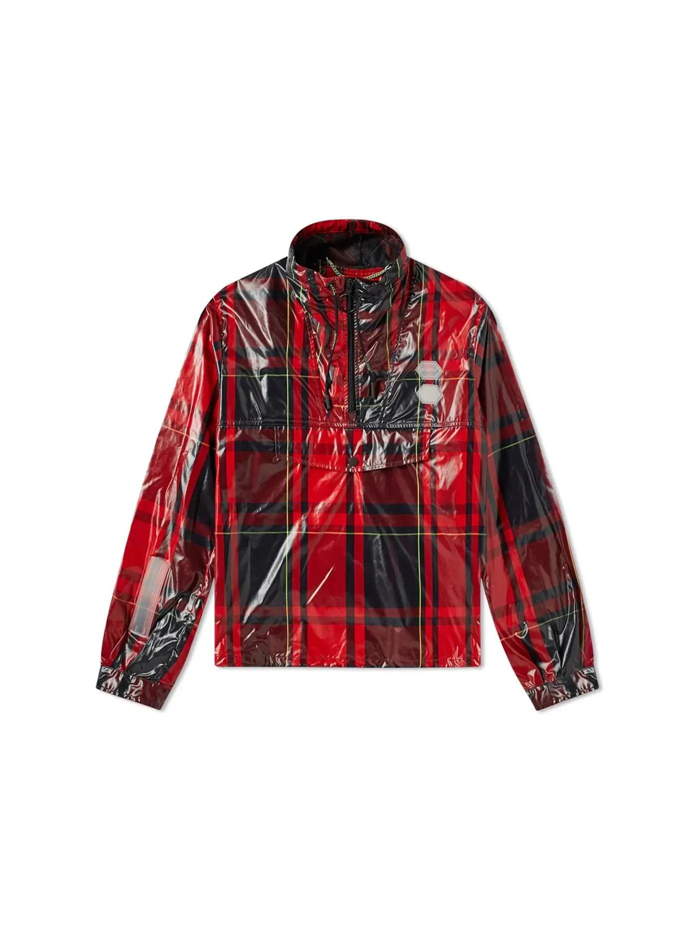 Мужская анорак с принтом OFF-WHITE Anorak — изображение 1 из 2, красный/черный/зеленый