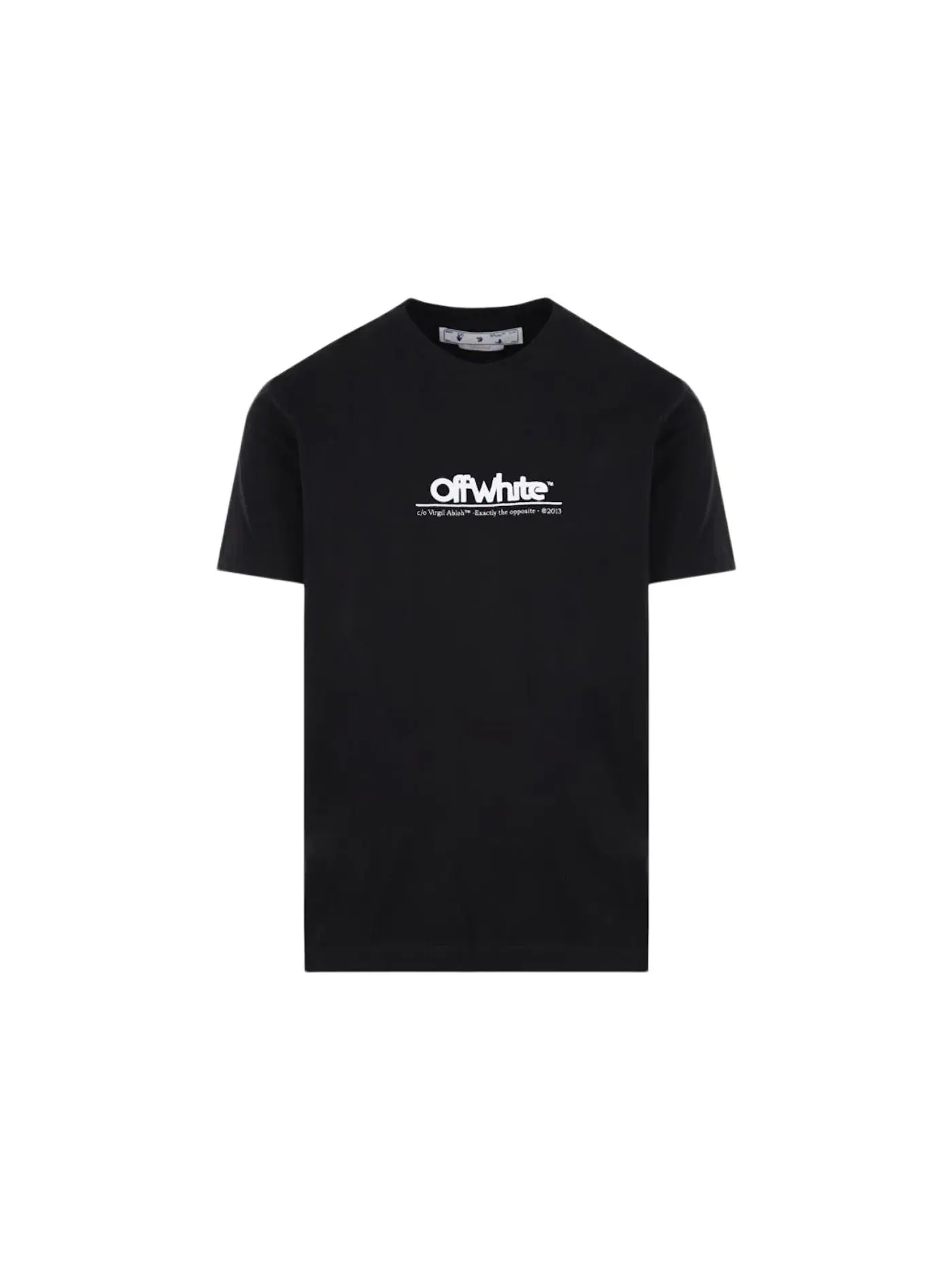 Мужская футболка с принтом Chunky Logo-Embroidered OFF-WHITE — изображение 1 из 1, черный/белый