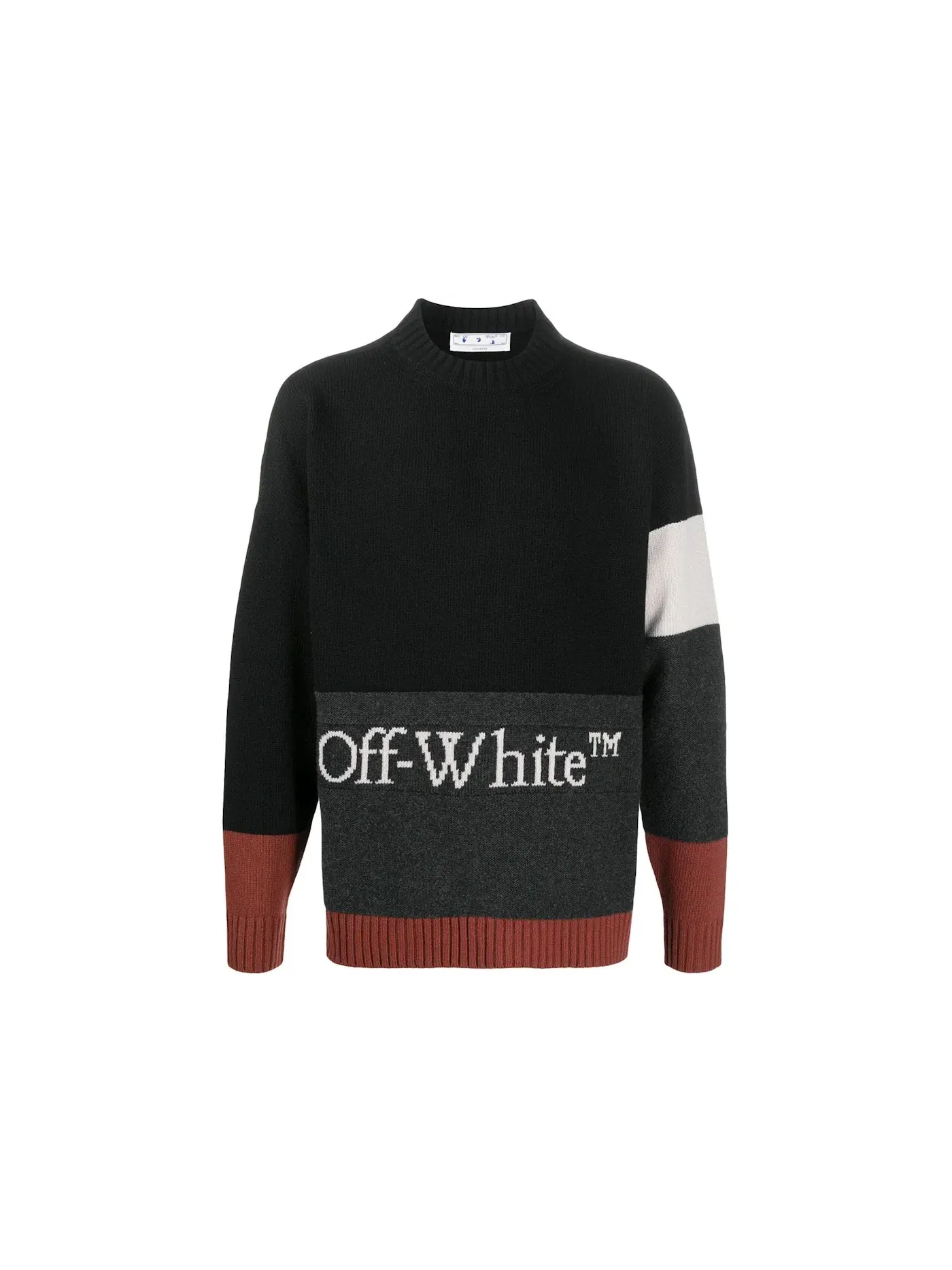 Мужской свитер с принтом Sweater OFF-WHITE — изображение 1 из 2, черный/белый