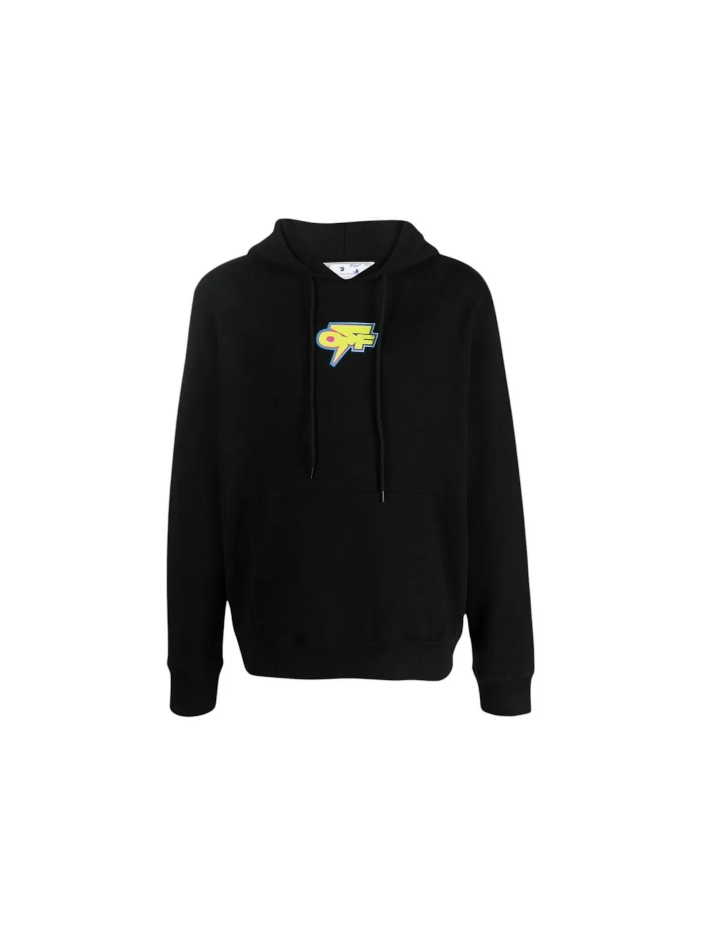 Мужская худи Slim Fit с принтом Dedrade Thunder Logo OFF-WHITE — изображение 1 из 1, черный