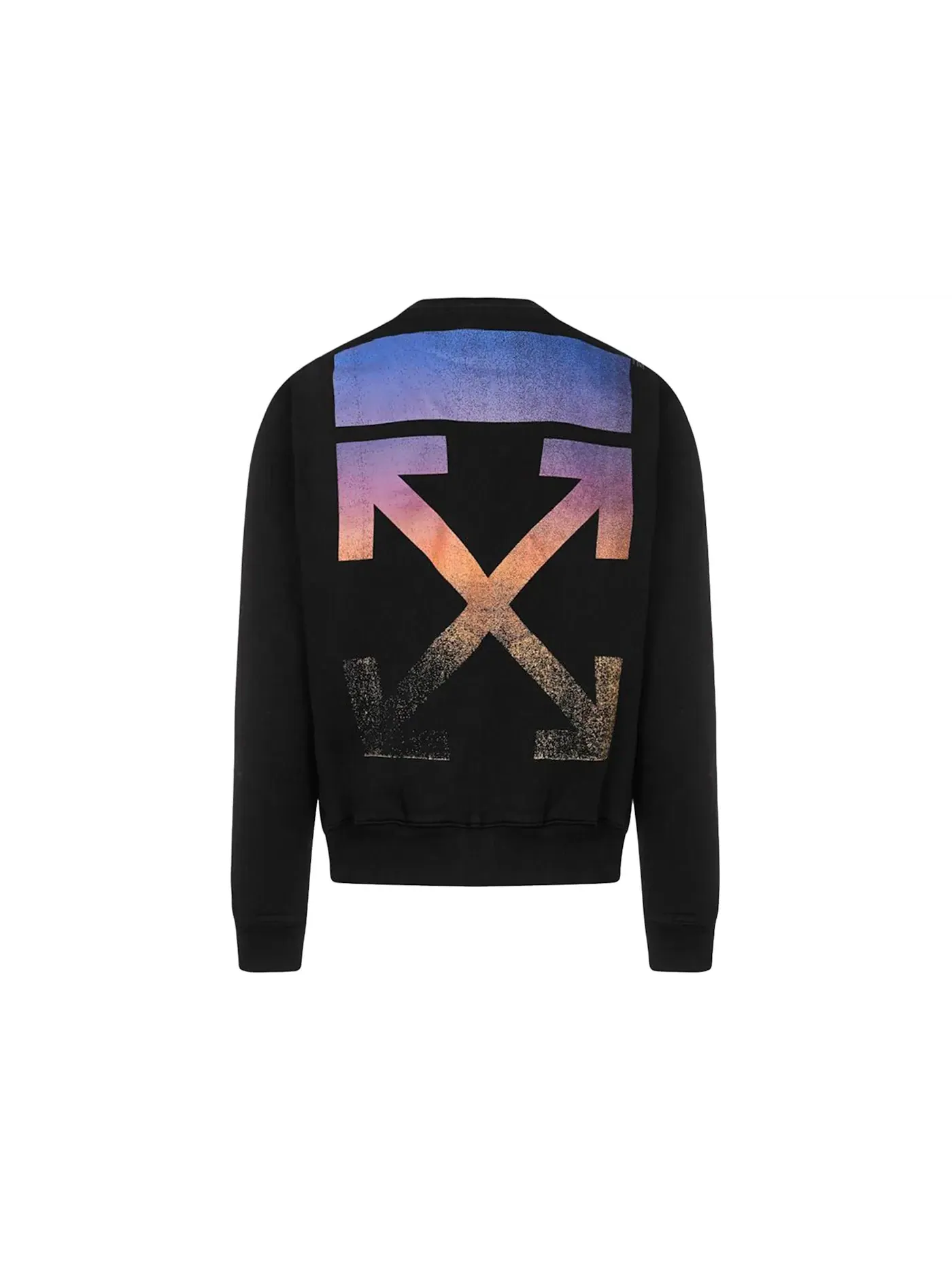 Мужской свитшот с градиентным принтом OFF-WHITE Degrade Arrows Crewneck — изображение 2 из 2, черный/мульти