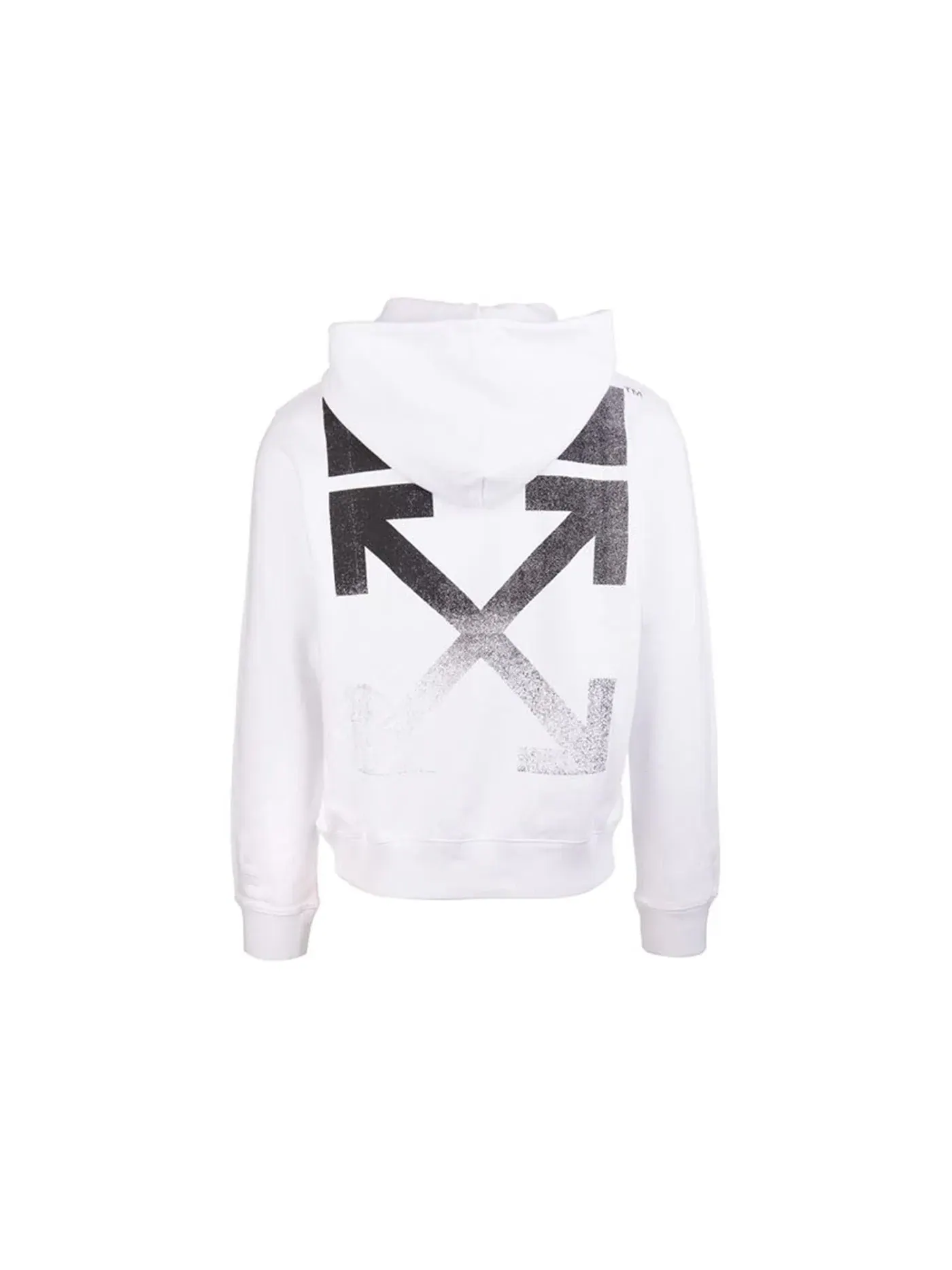 Мужской худи с градиентным принтом Стрелы OFF-WHITE — изображение 2 из 2, белый