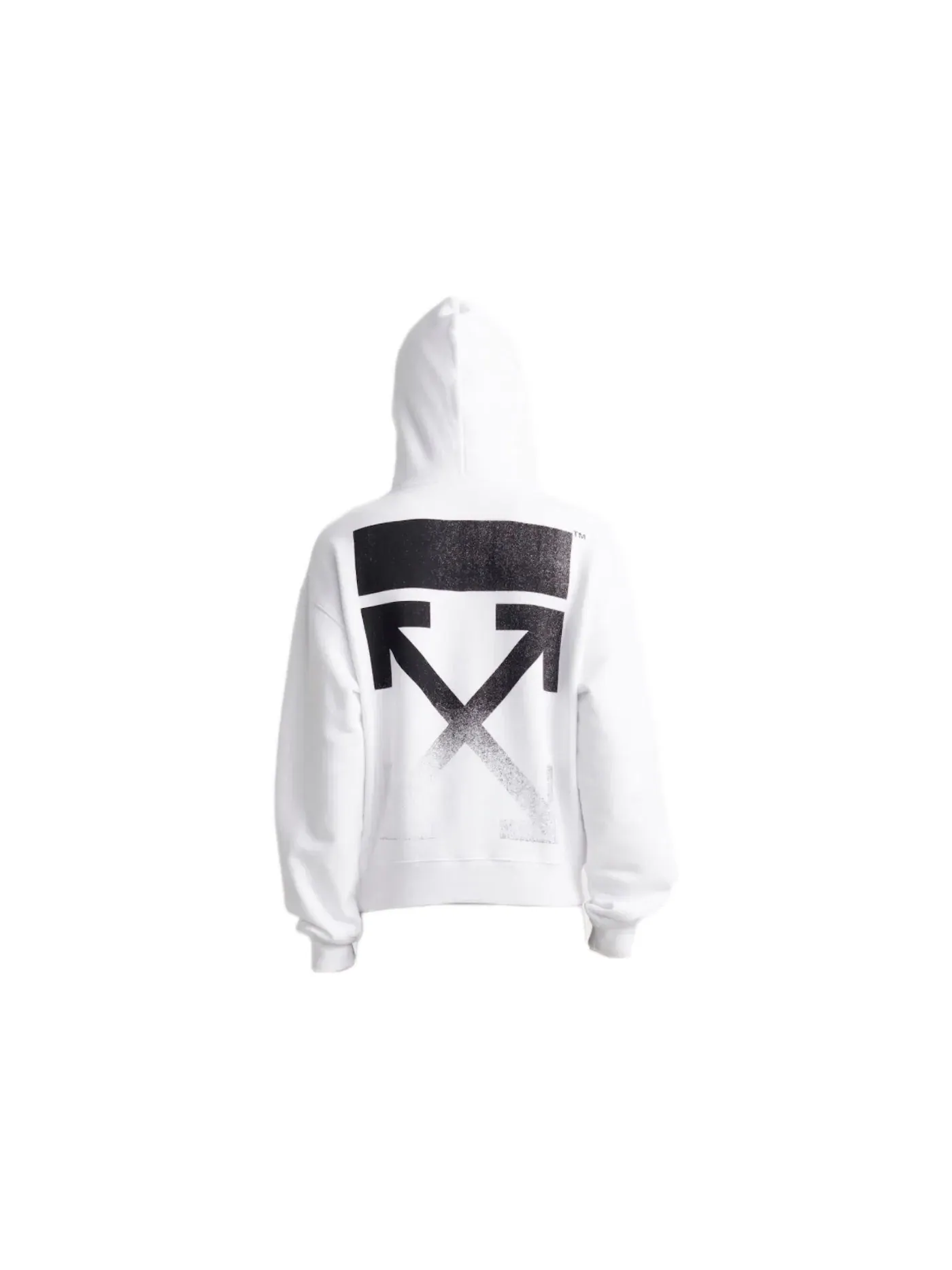 Мужской худи с выцветшим градиентным принтом OFF-WHITE — изображение 2 из 2, белый/черный