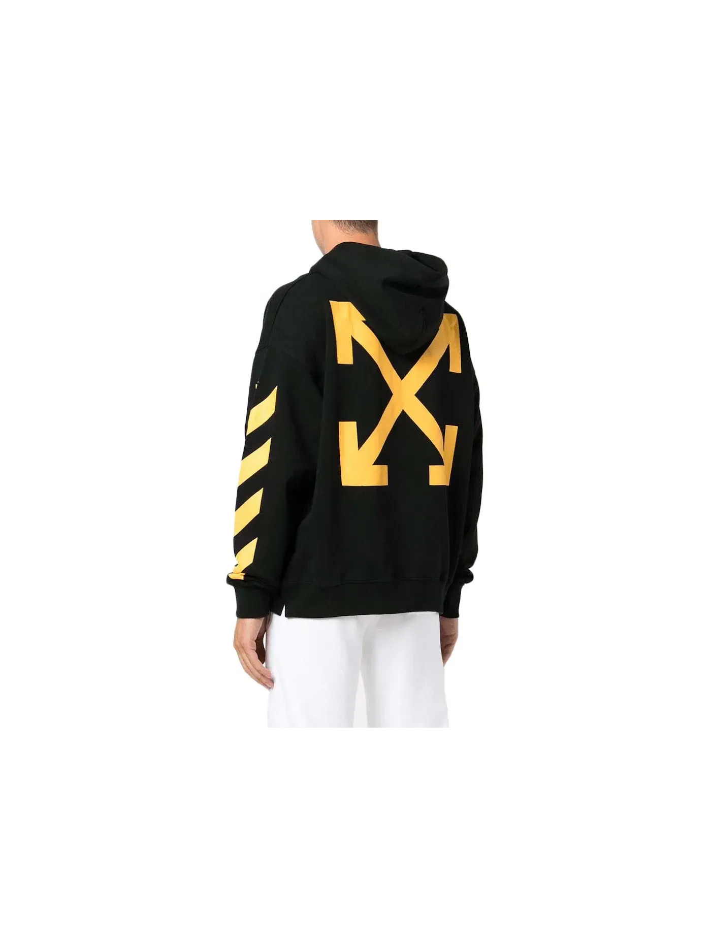 Мужской худи с принтом Diag Arrow Carav Mercy Skate Hoodie OFF-WHITE — изображение 2 из 2, черный/белый