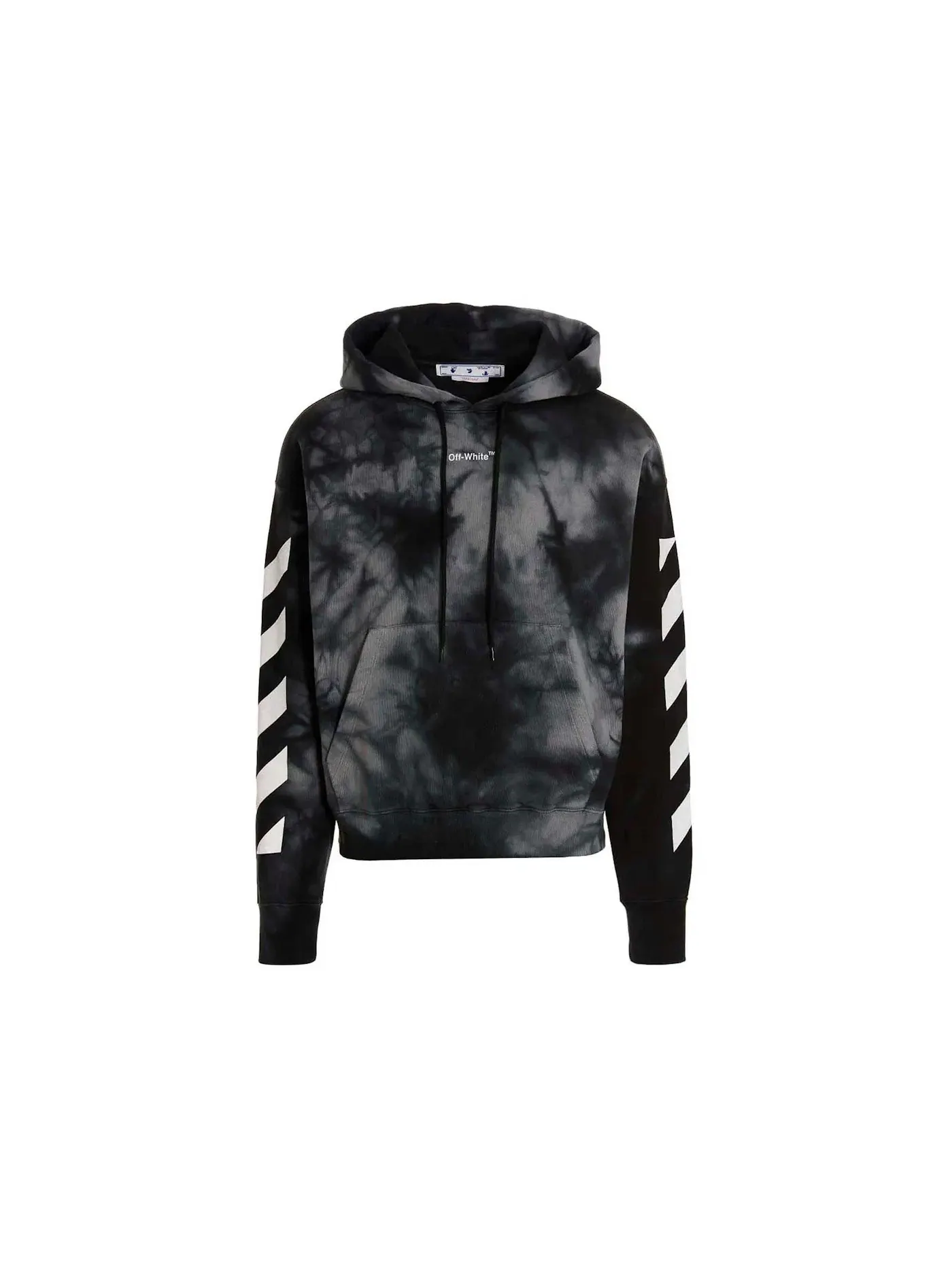 Мужской худи с принтом Diag Arrow Tie Dye OFF-WHITE — изображение 1 из 3, серый