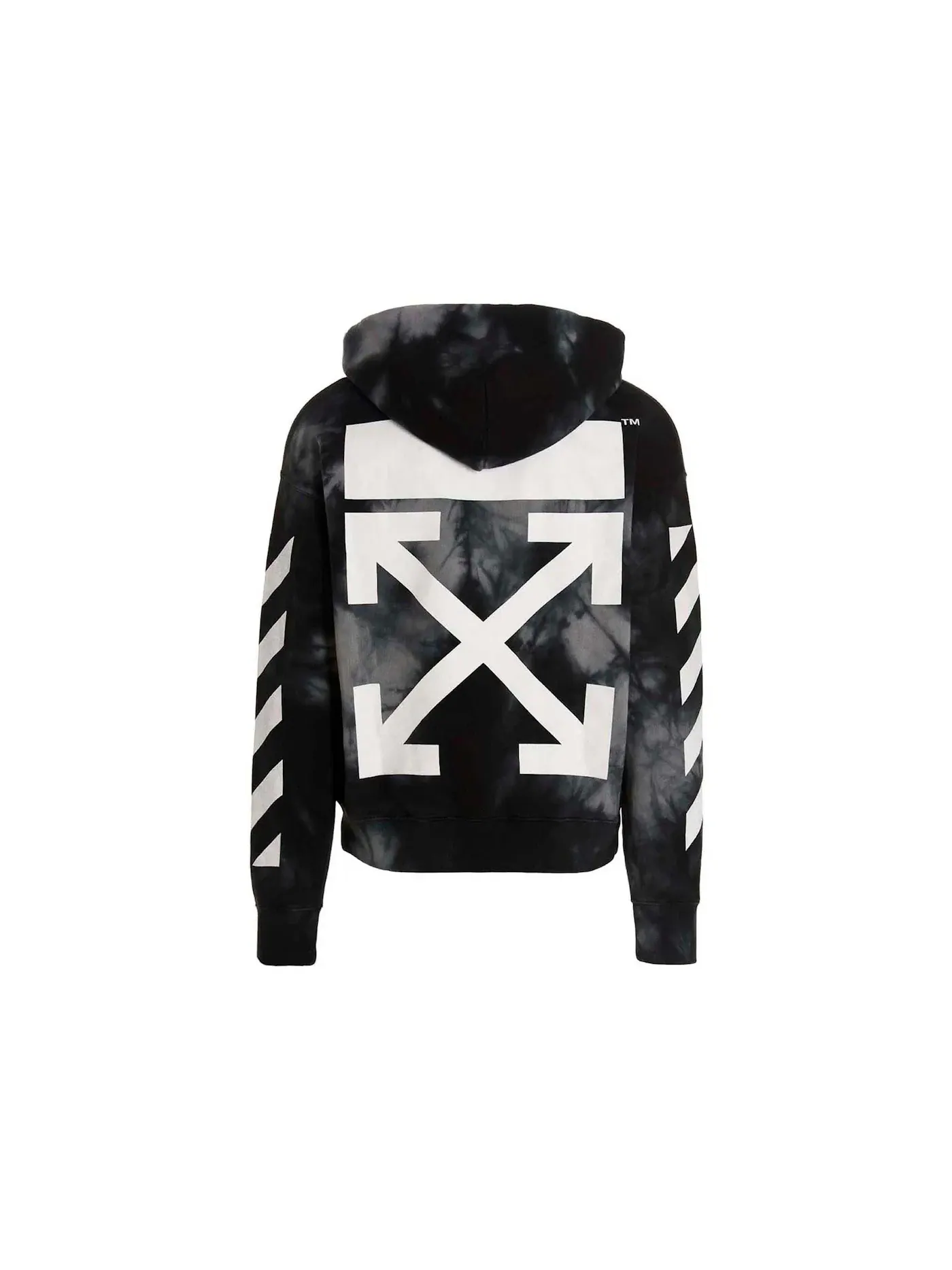 Мужской худи с принтом Diag Arrow Tie Dye OFF-WHITE — изображение 2 из 3, серый