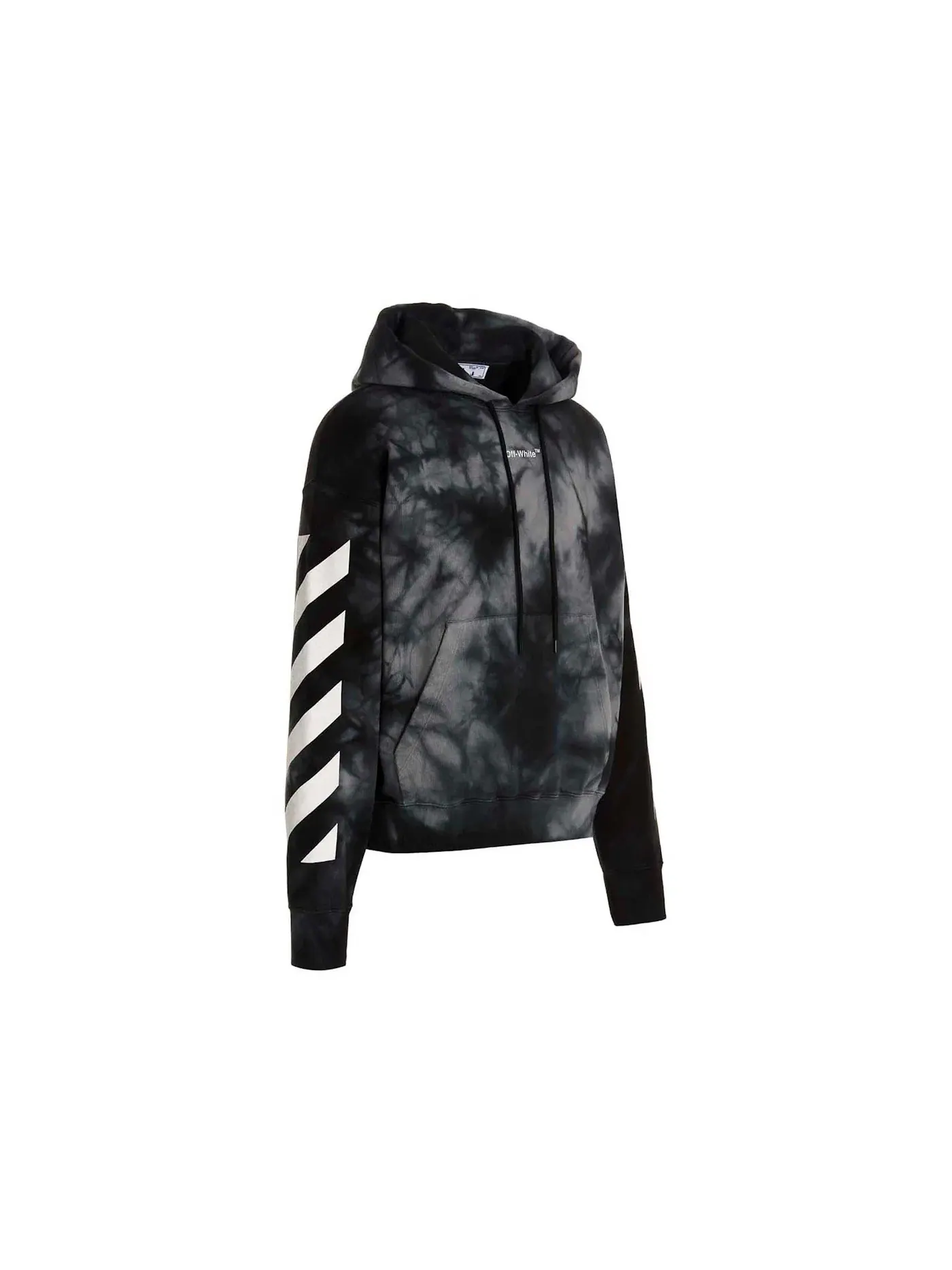 Мужской худи с принтом Diag Arrow Tie Dye OFF-WHITE — изображение 3 из 3, серый