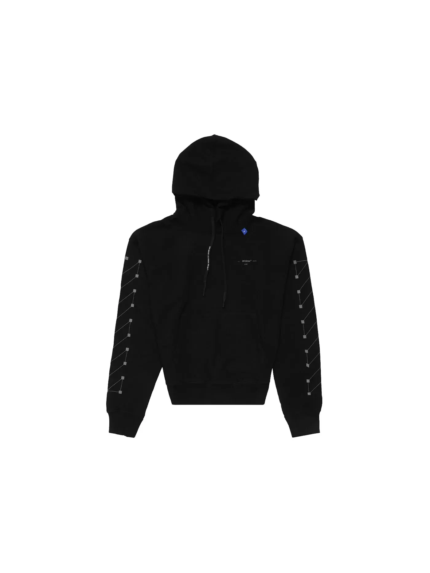 Мужской худи с принтом Diag Backbone OFF-WHITE — изображение 1 из 3, черный/серебристый