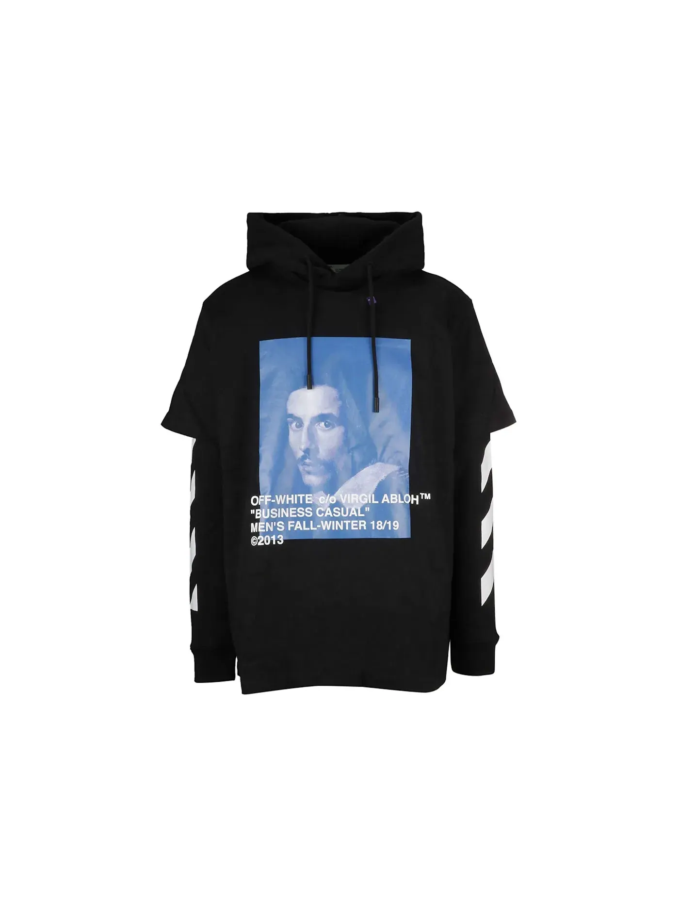 Мужской худи с длинным рукавом OFF-WHITE — изображение 1 из 2, черный