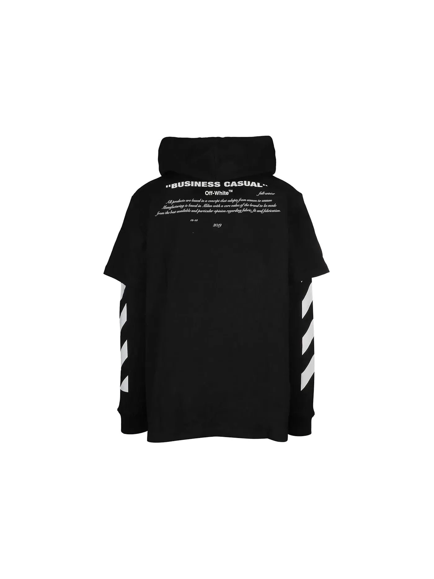 Мужской худи с длинным рукавом OFF-WHITE — изображение 2 из 2, черный