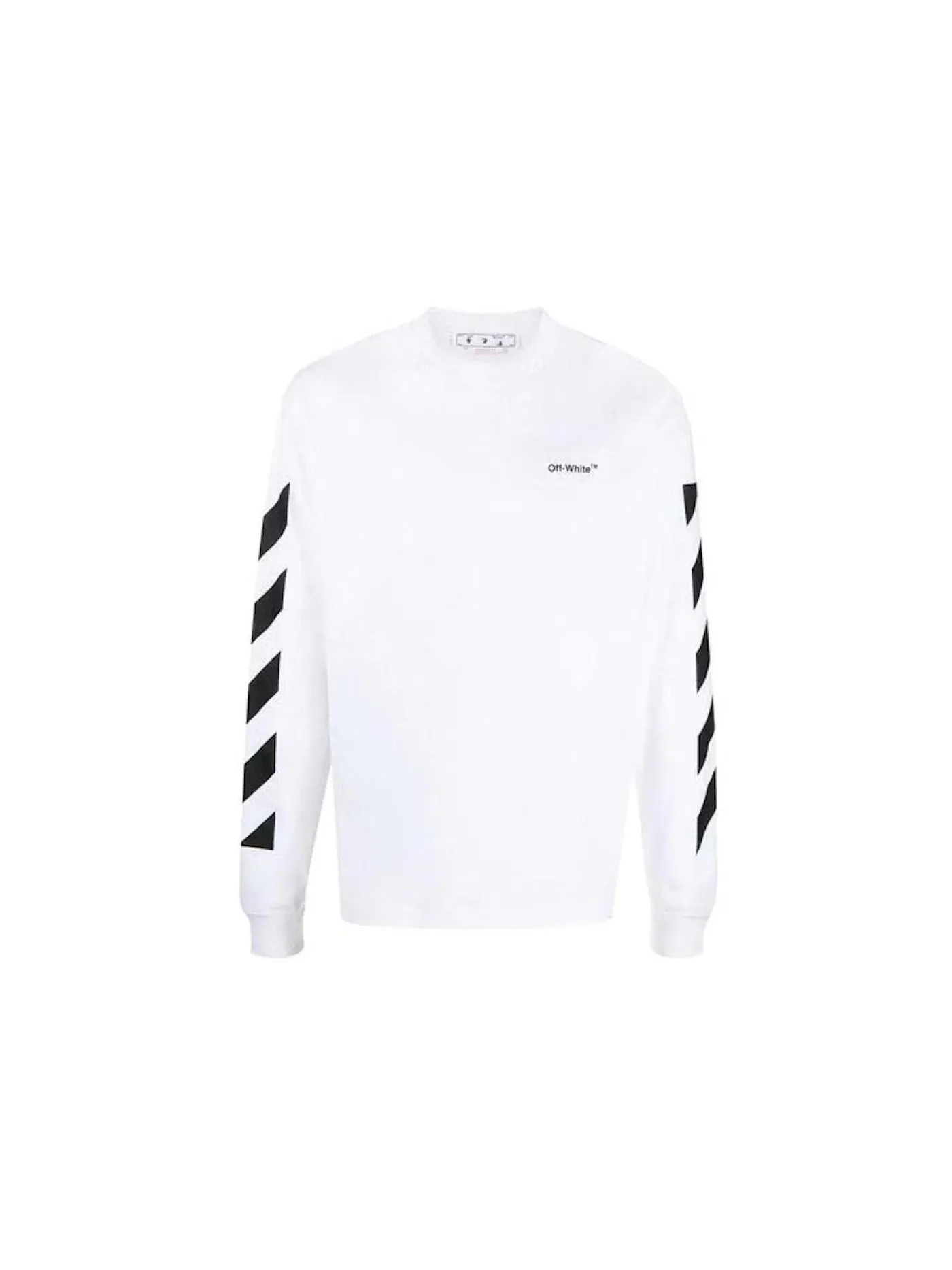 Мужская футболка с длинным рукавом Diag Helvetica OFF-WHITE — изображение 1 из 1, белый