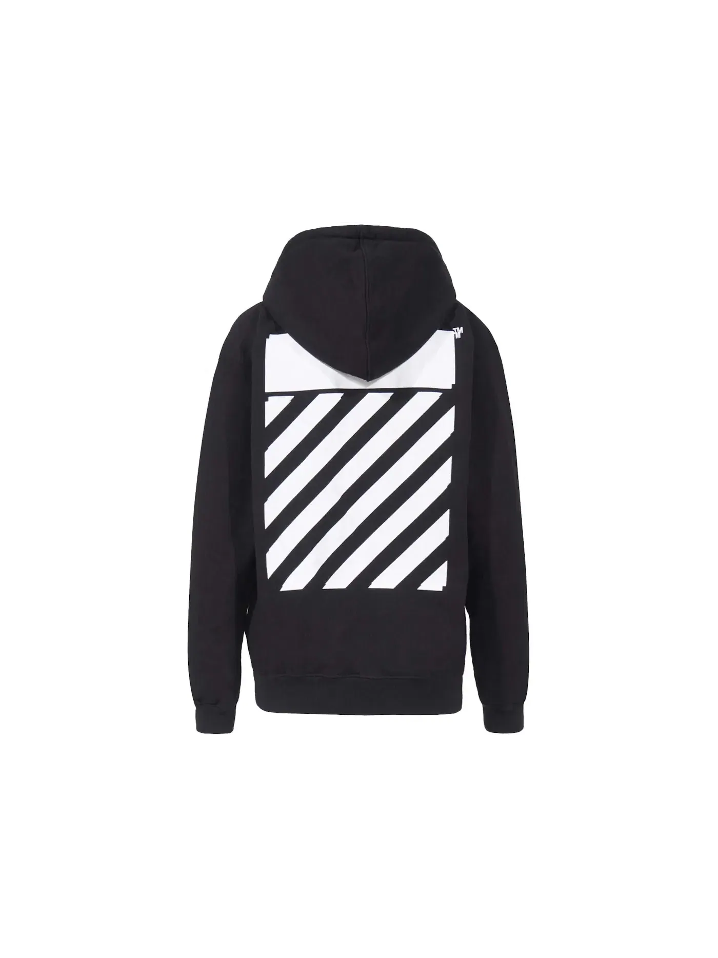 Женский худи с принтом Diag Regular Hoodie OFF-WHITE — изображение 1 из 2, черный/белый