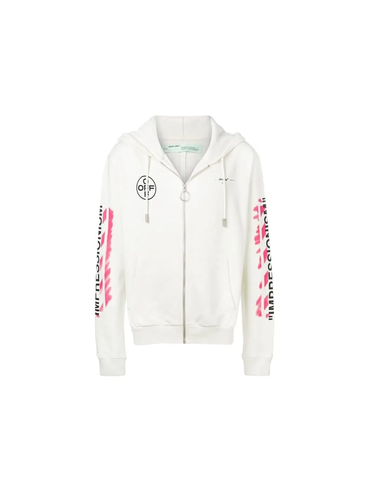 Мужская худи с принтом Diag Stencil OFF-WHITE — изображение 1 из 2, белый/розовый/черный