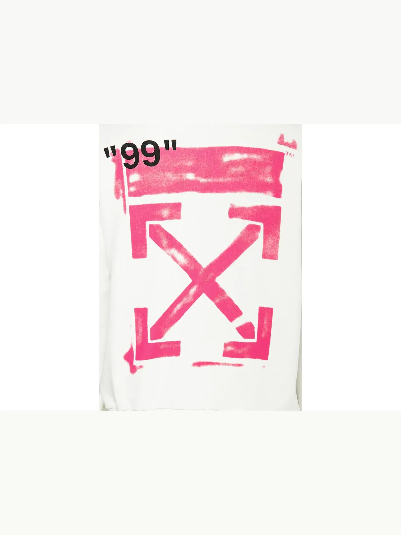 Мужская худи с принтом Diag Stencil OFF-WHITE — изображение 2 из 2, белый/розовый/черный