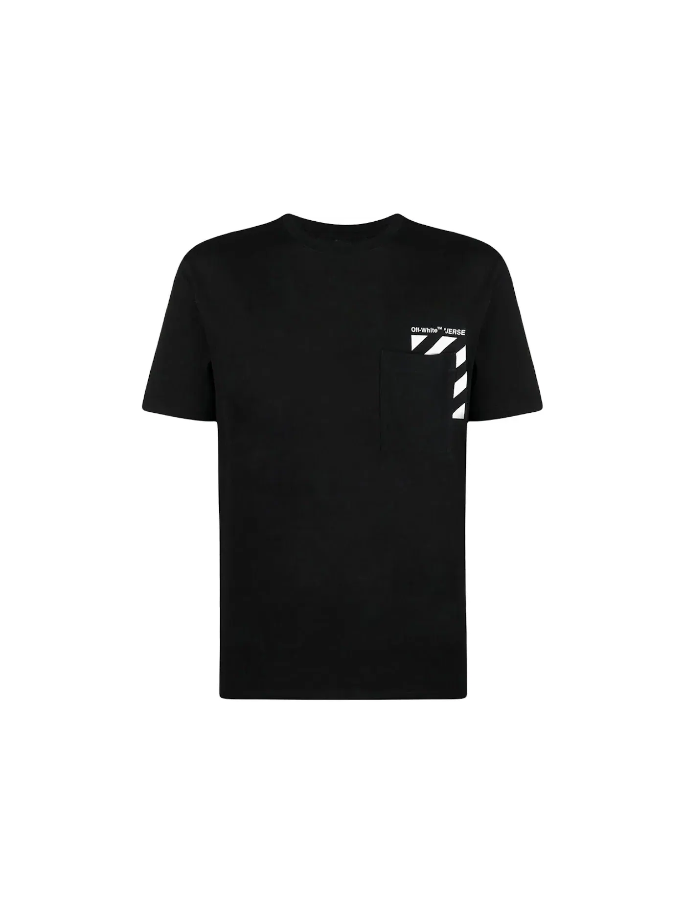 Мужская футболка с принтом Diag-Stripe Pocket Tee OFF-WHITE — изображение 1 из 1, черный/белый