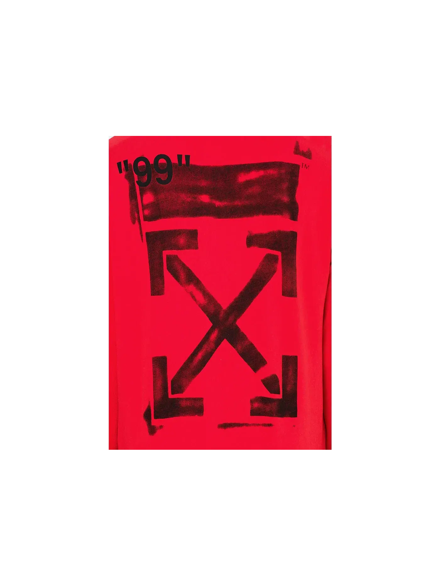 Мужская худи с принтом Diag Stencil OFF-WHITE — изображение 2 из 2, красный/черный