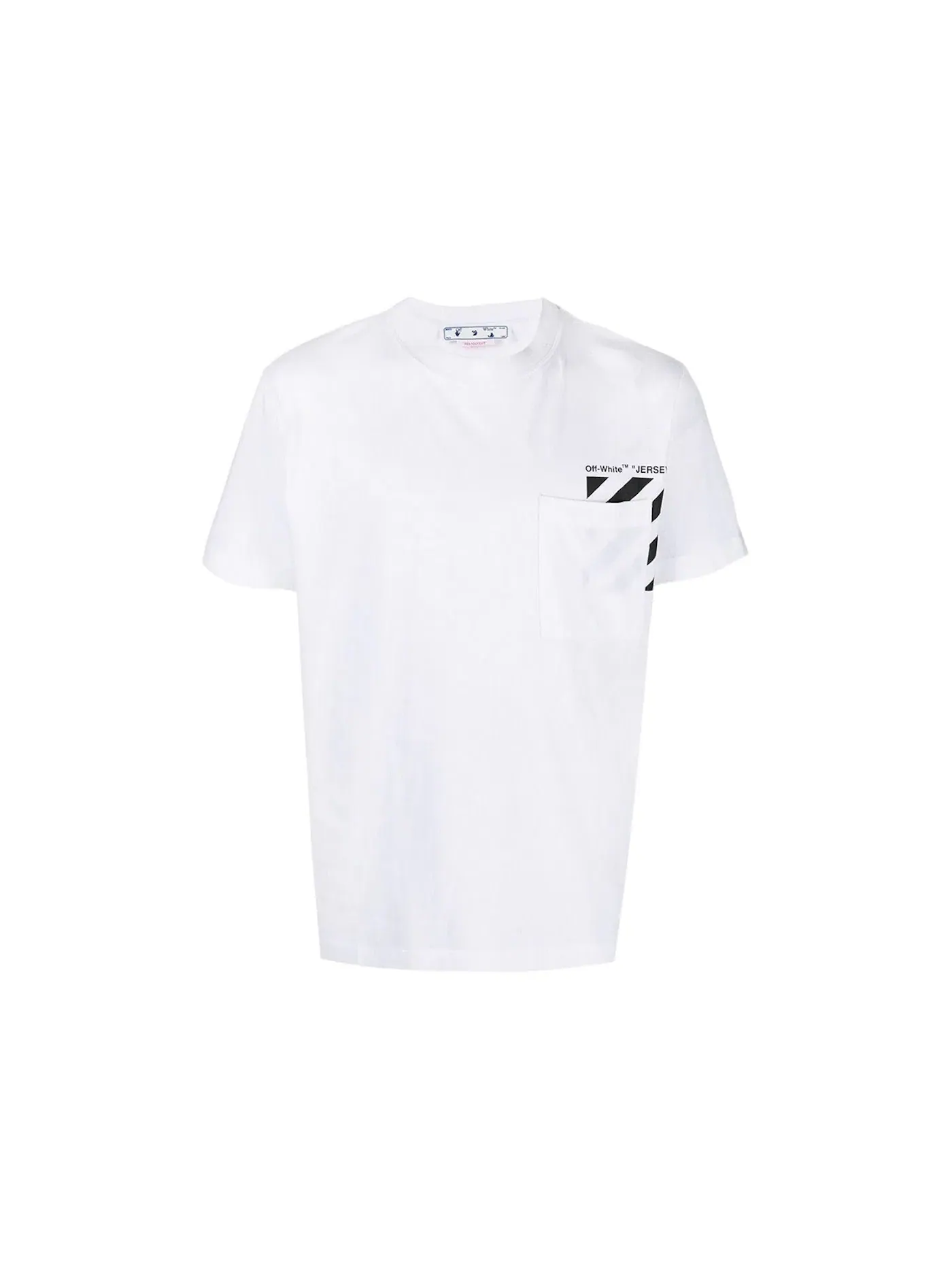 Мужская футболка с принтом Diag-Stripe Pocket Tee OFF-WHITE — изображение 1 из 1, белый/черный