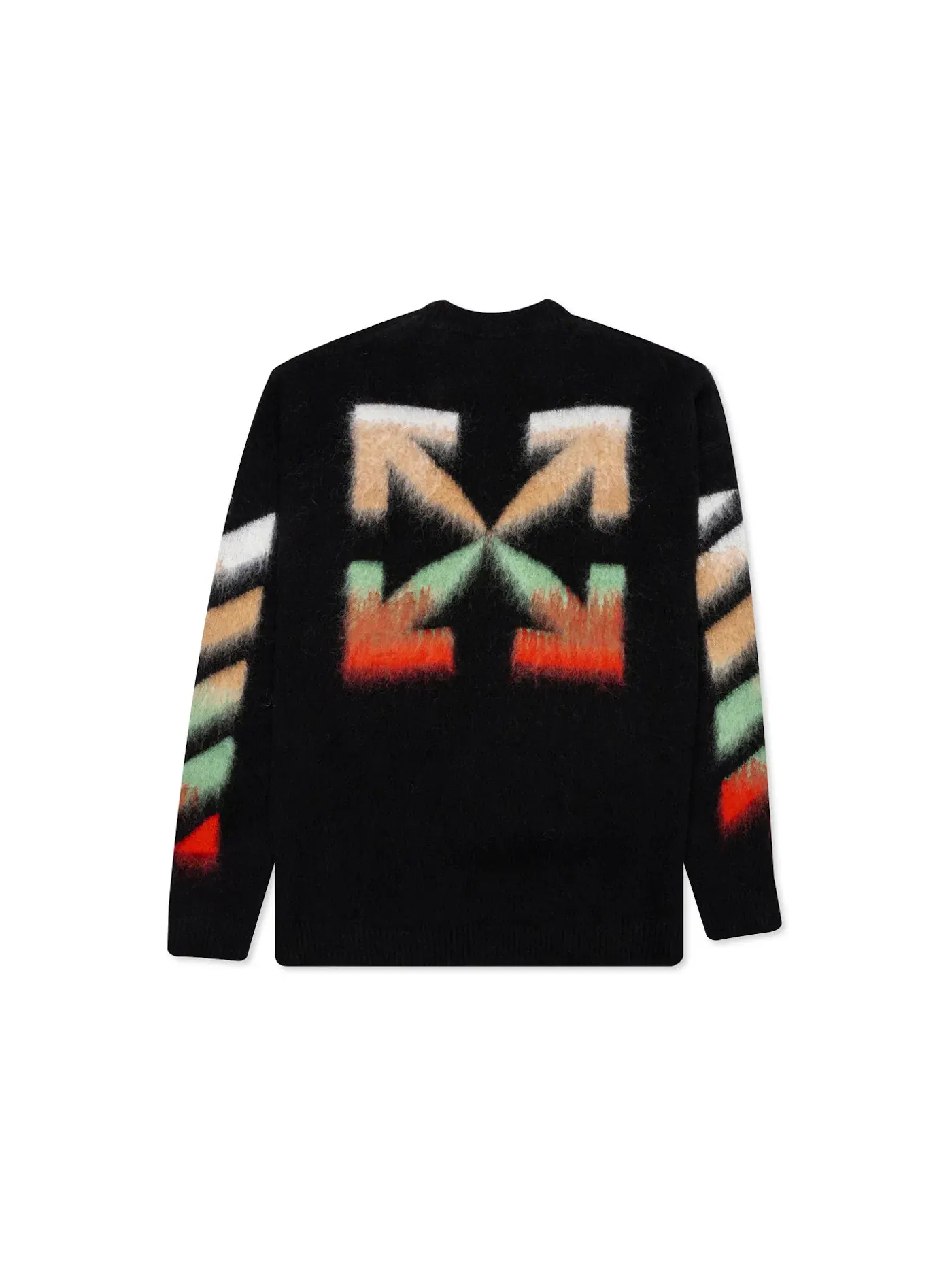 Мужской свитер с принтом Diagonal Arrows Motif OFF-WHITE — изображение 1 из 2, черный