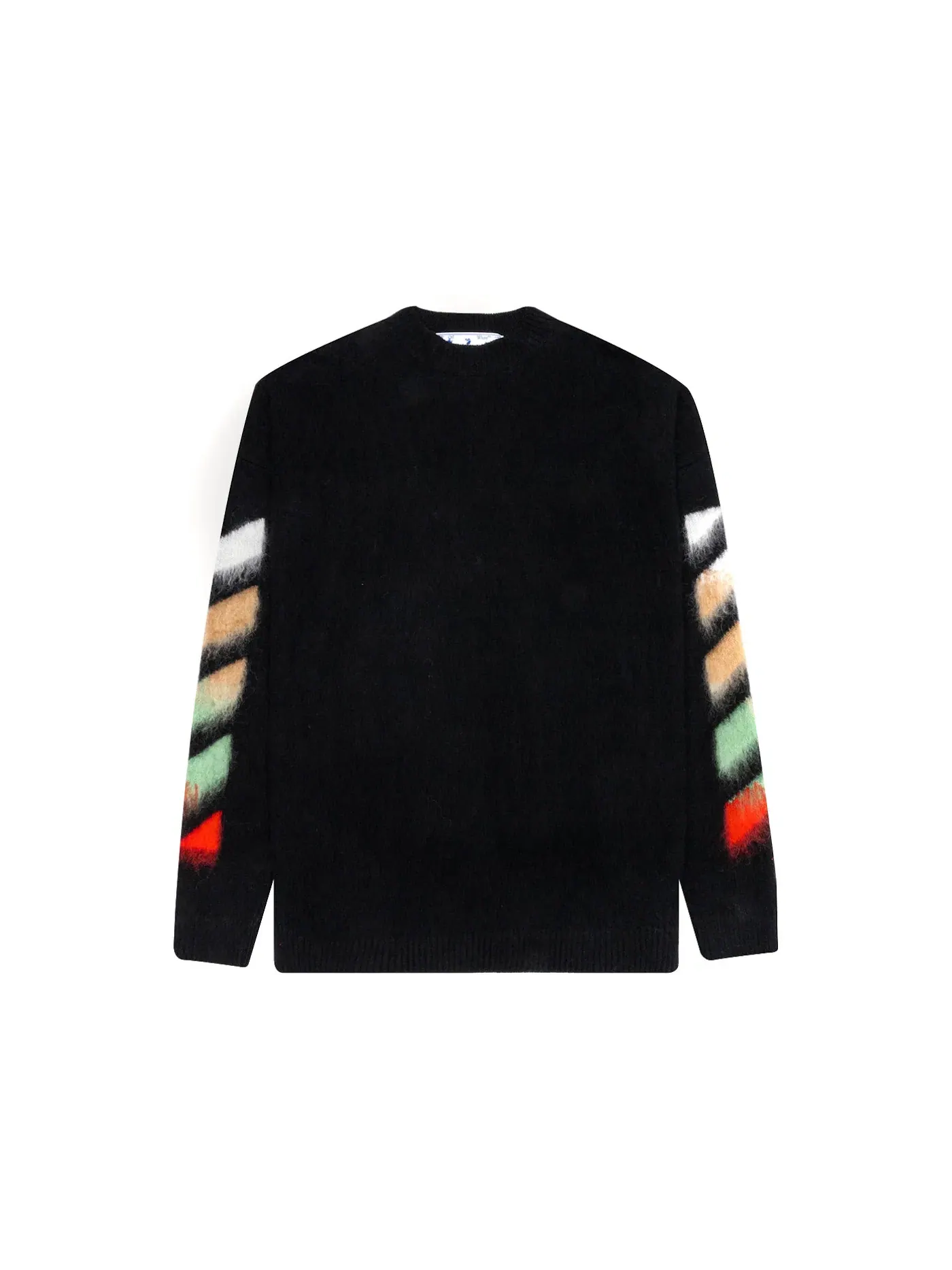 Мужской свитер с принтом Diagonal Arrows Motif OFF-WHITE — изображение 2 из 2, черный