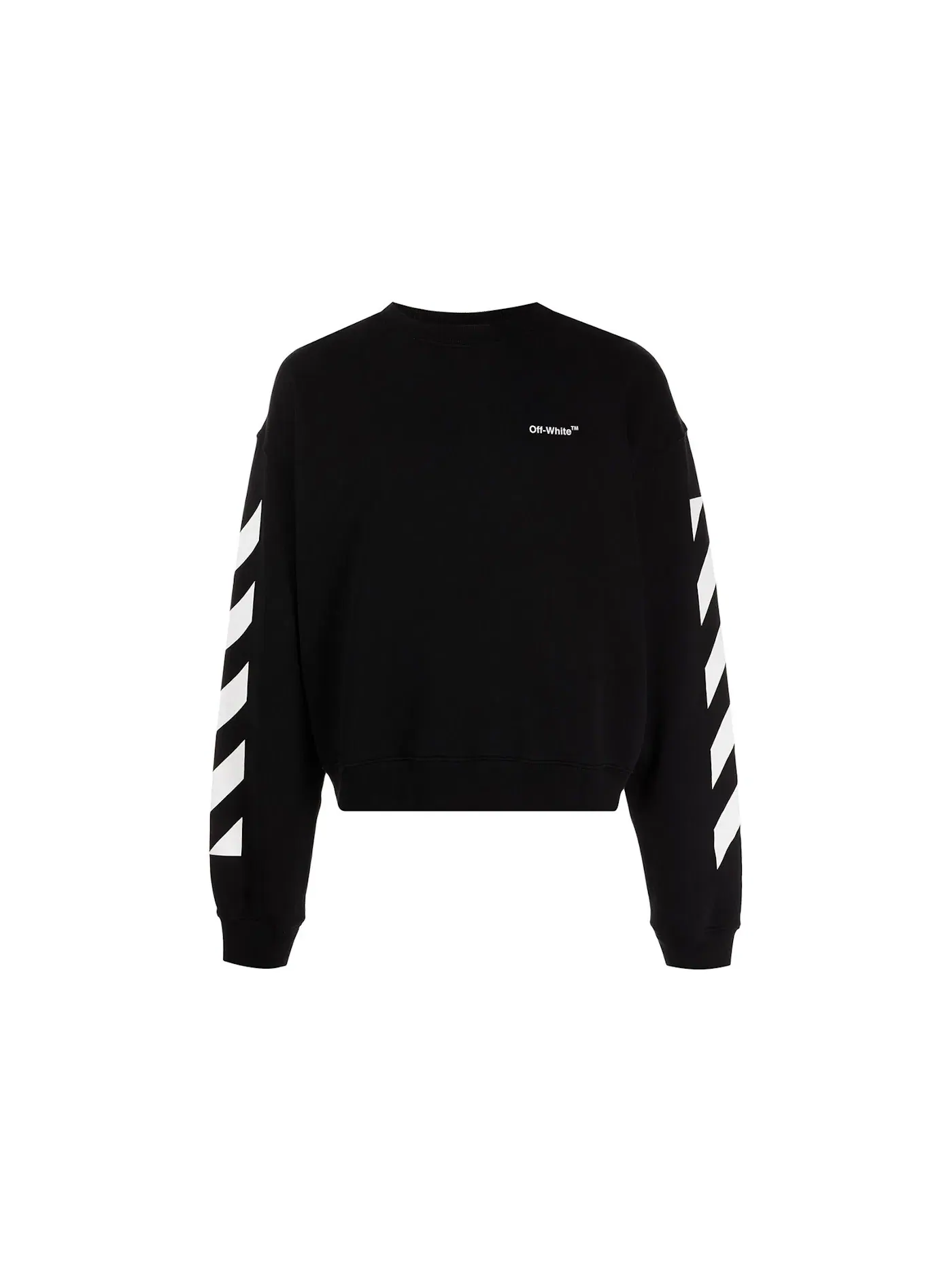 Мужской свитшот оверсайз Diagonal Helvetica OFF-WHITE — изображение 1 из 2, черный/белый