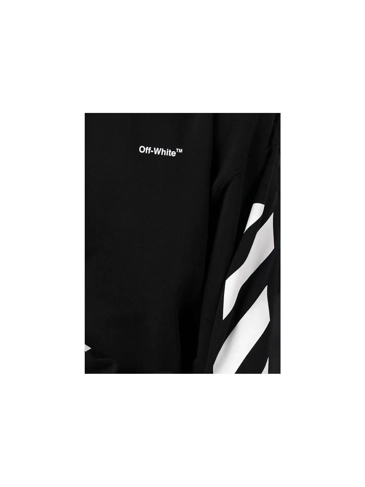 Мужской свитшот оверсайз Diagonal Helvetica OFF-WHITE — изображение 2 из 2, черный/белый