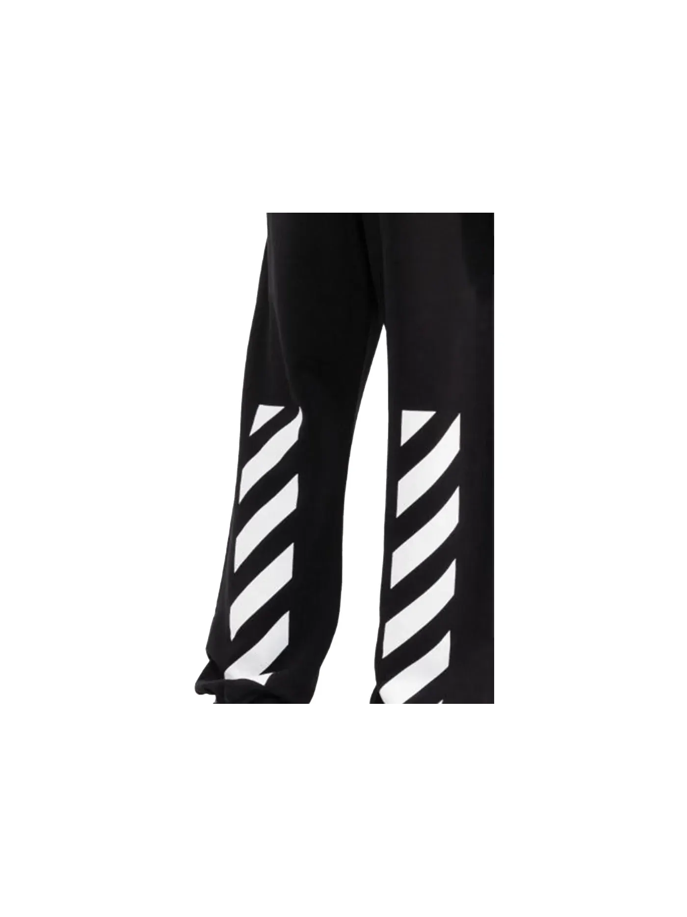 Мужские спортивные штаны с принтом Diagonal Helvetica Slim Sweatpants OFF-WHITE — изображение 2 из 2, черный/белый