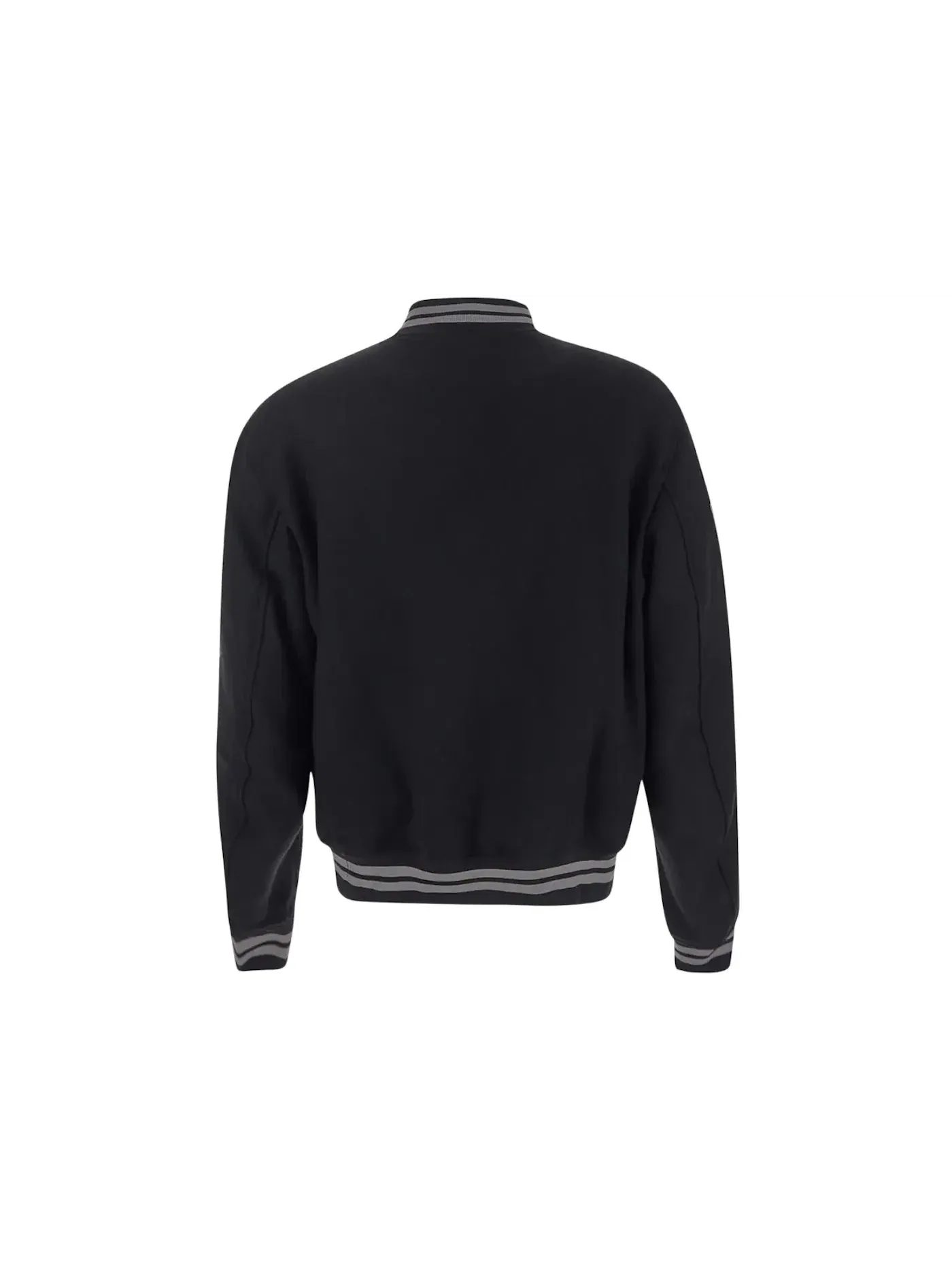 Мужская куртка-бомбер с принтом Diagonal Outline Logo-Embroidered Wool OFF-WHITE — изображение 2 из 2, черный