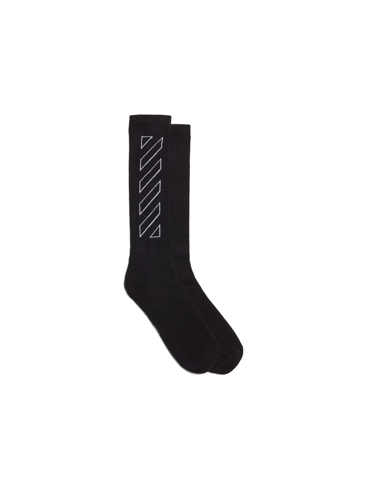Мужские носки с принтом Diagonals OFF-WHITE — изображение 1 из 1, черный/белый
