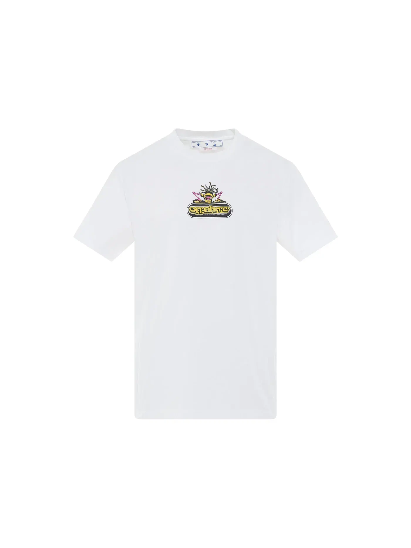 Мужская футболка с принтом DJ Slim Fit OFF-WHITE — изображение 1 из 2, белый