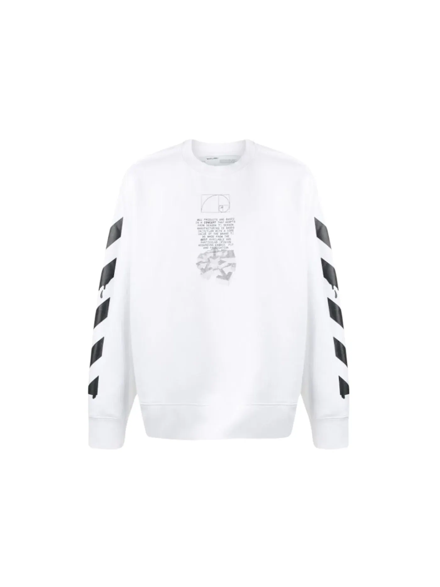 Мужской свитшот с принтом Dripping Arrows Incompiuto OFF-WHITE — изображение 1 из 3, белый