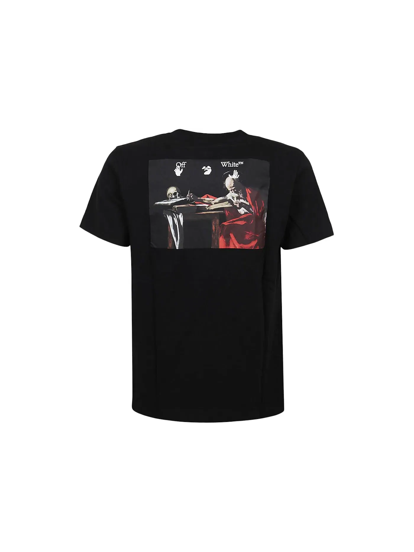 Мужская футболка с принтом OFF-WHITE Drowning Man Logo Caravaggio Saint Jerome Writing Print — изображение 1 из 2