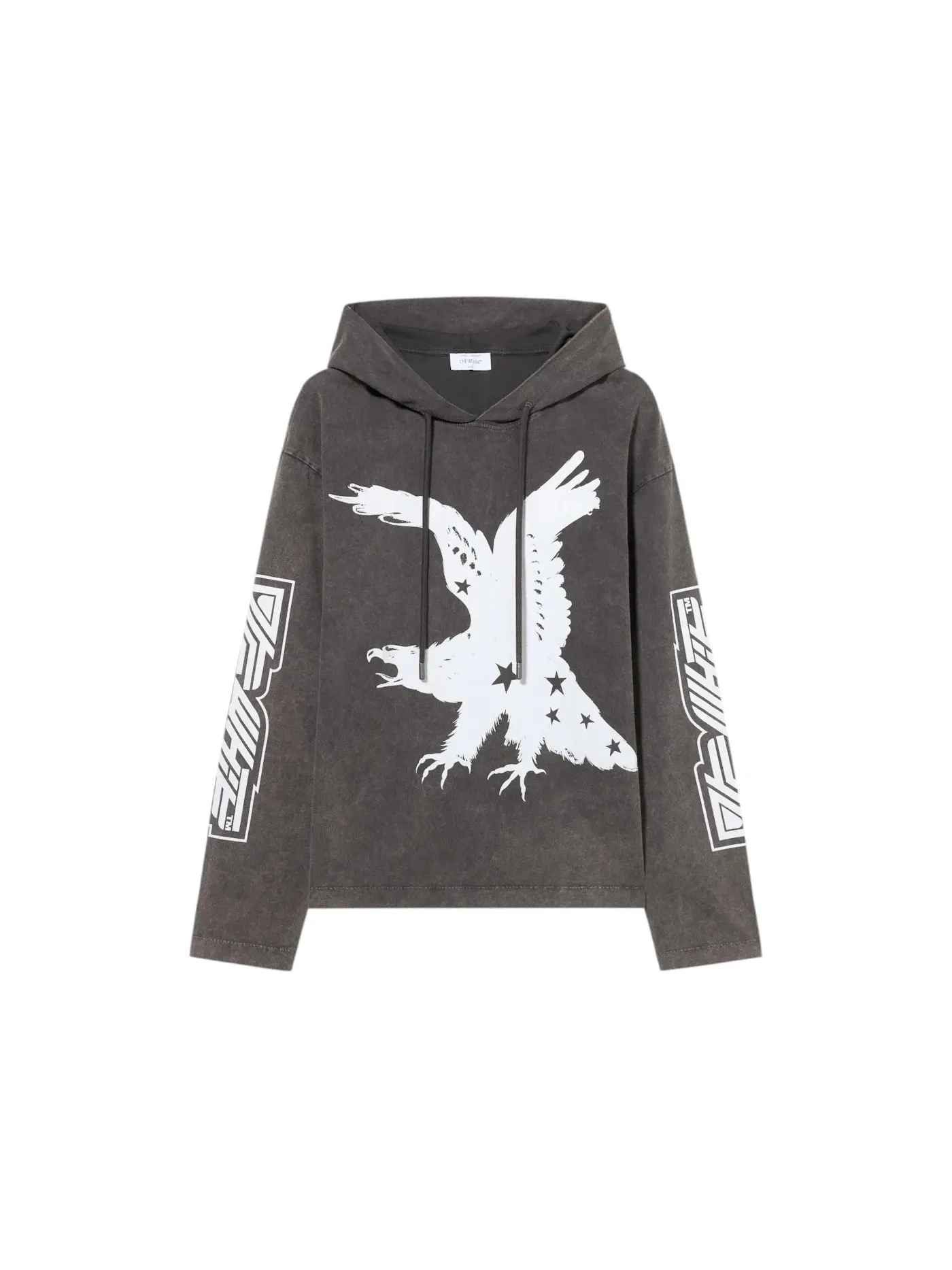 Мужская футболка с капюшоном Eagle 90's OFF-WHITE — изображение 1 из 1, винтажный черный/белый