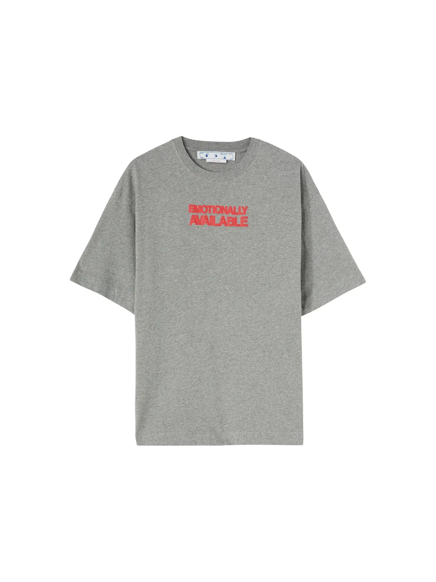 Мужская футболка с принтом Emotion Arrow Over Skate S/S Tee OFF-WHITE — изображение 1 из 2, серый оранжевый