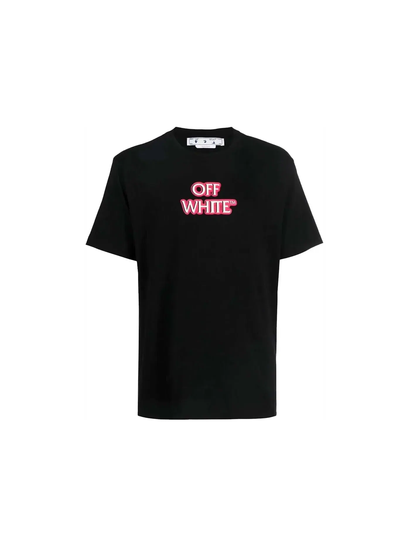 Мужская футболка с принтом Emotion Neon Slim Tee OFF-WHITE — изображение 1 из 2, черный/розовый
