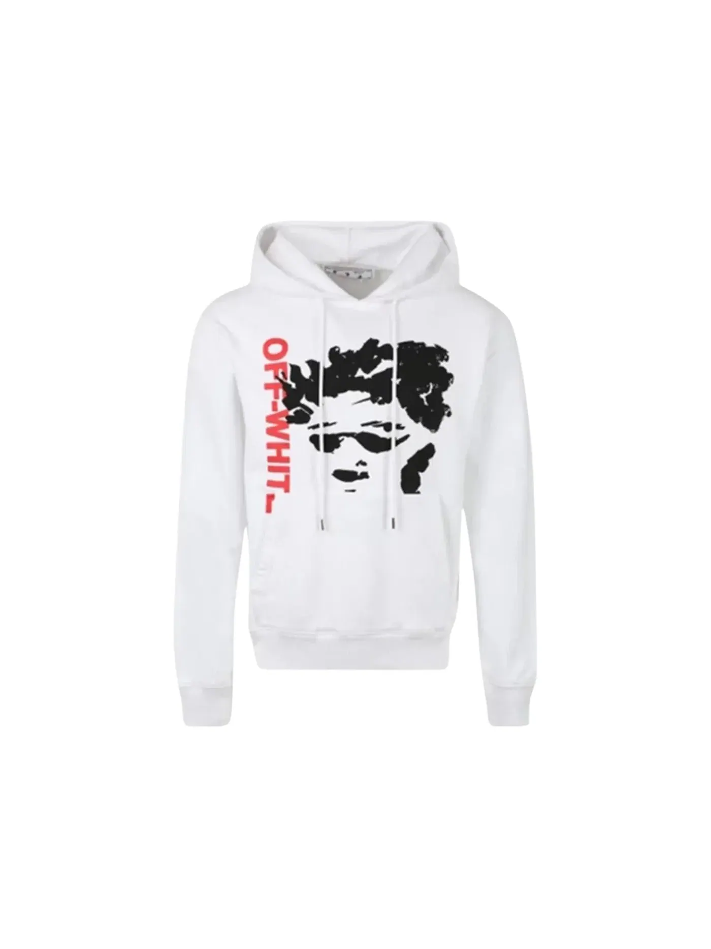Мужская худи с принтом Face Arrow OFF-WHITE — изображение 1 из 1, белый