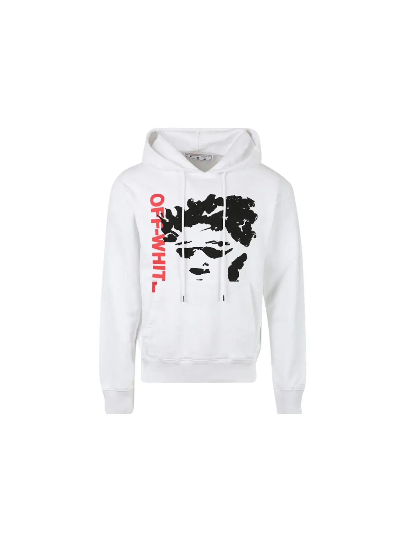 Мужская худи с принтом Face Arrow OFF-WHITE — изображение 1 из 1, белый/черный